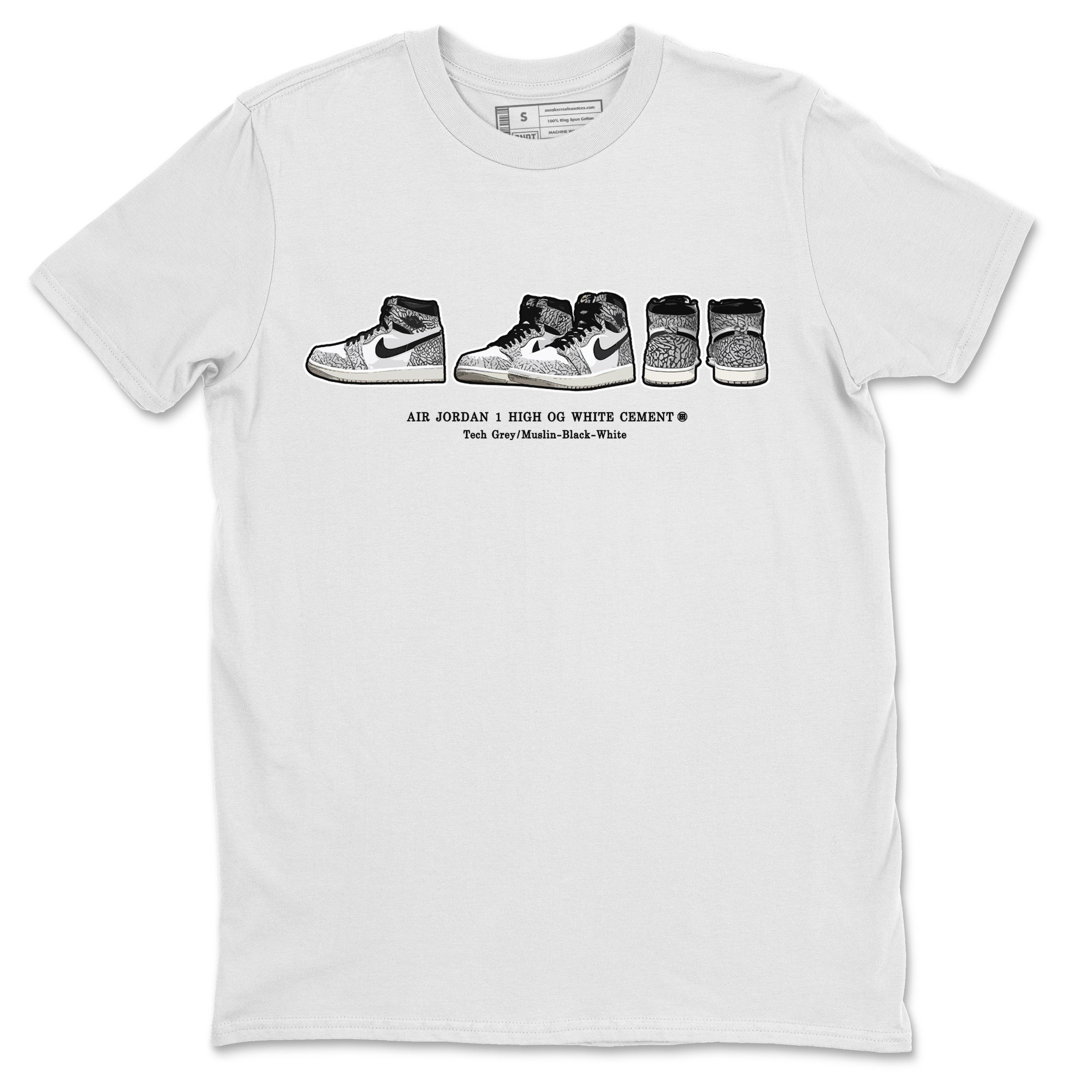 snkmatch Prelude Unisex Tops - Air Jordan 1 White Cement