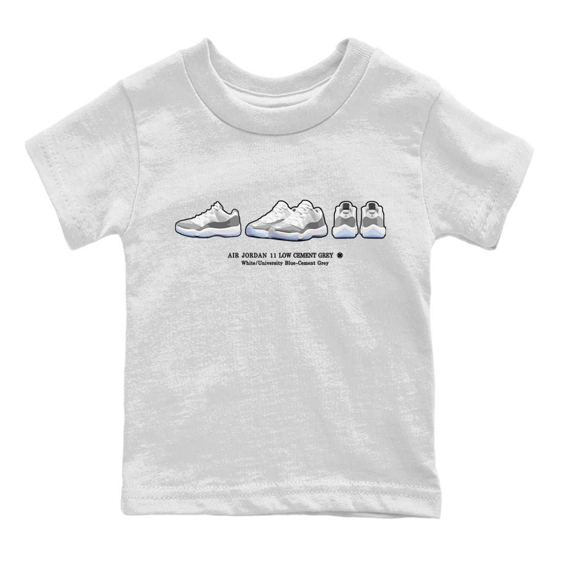 snkmatch Prelude Kids Tops - Air Jordan 11 White Cement