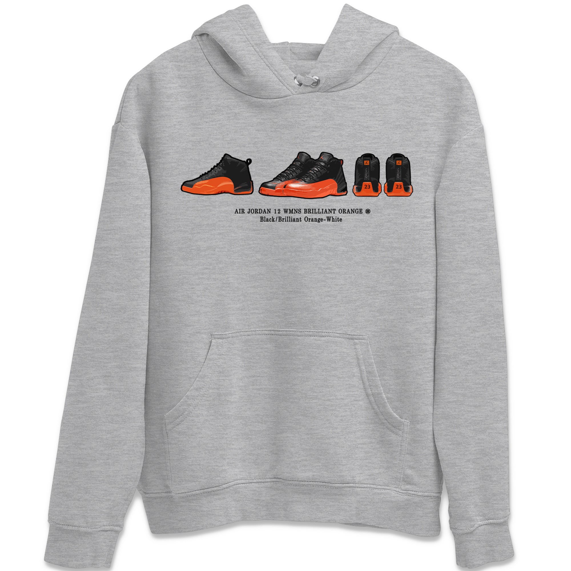 snkmatch Prelude Unisex Tops - Air Jordan 12 Brilliant Orange