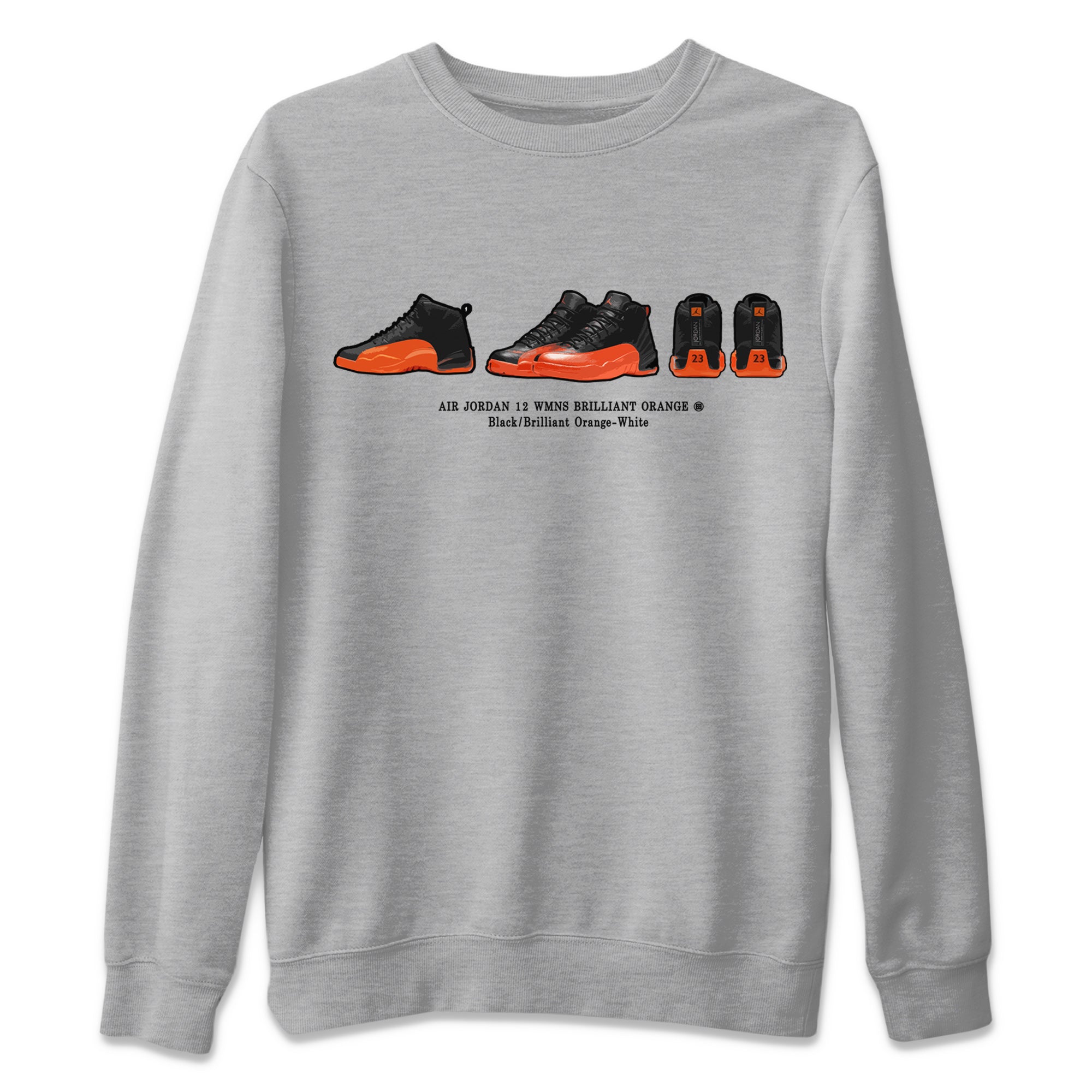 snkmatch Prelude Unisex Tops - Air Jordan 12 Brilliant Orange