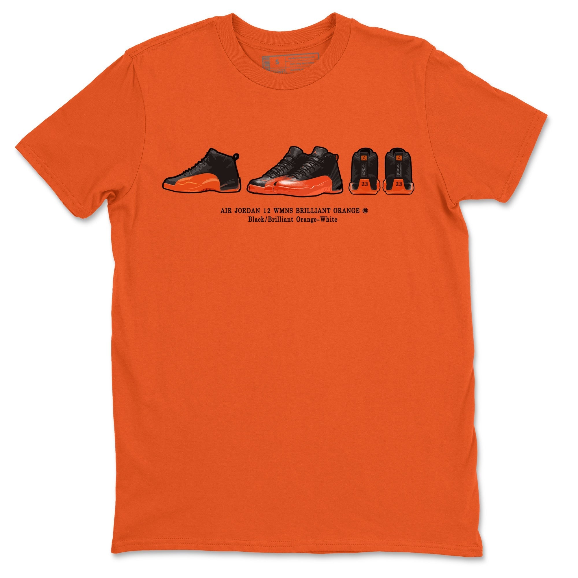 snkmatch Prelude Unisex Tops - Air Jordan 12 Brilliant Orange