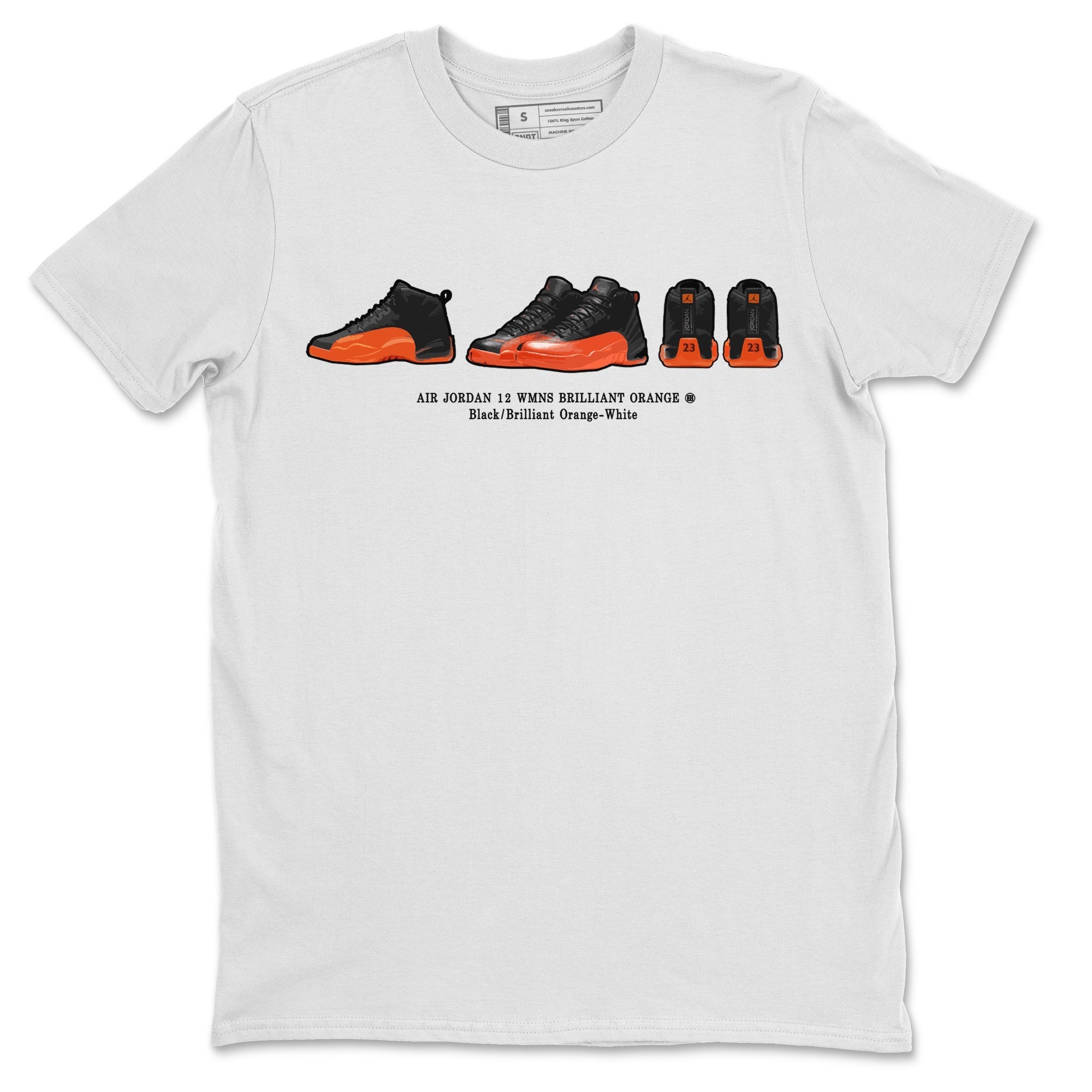 snkmatch Prelude Unisex Tops - Air Jordan 12 Brilliant Orange