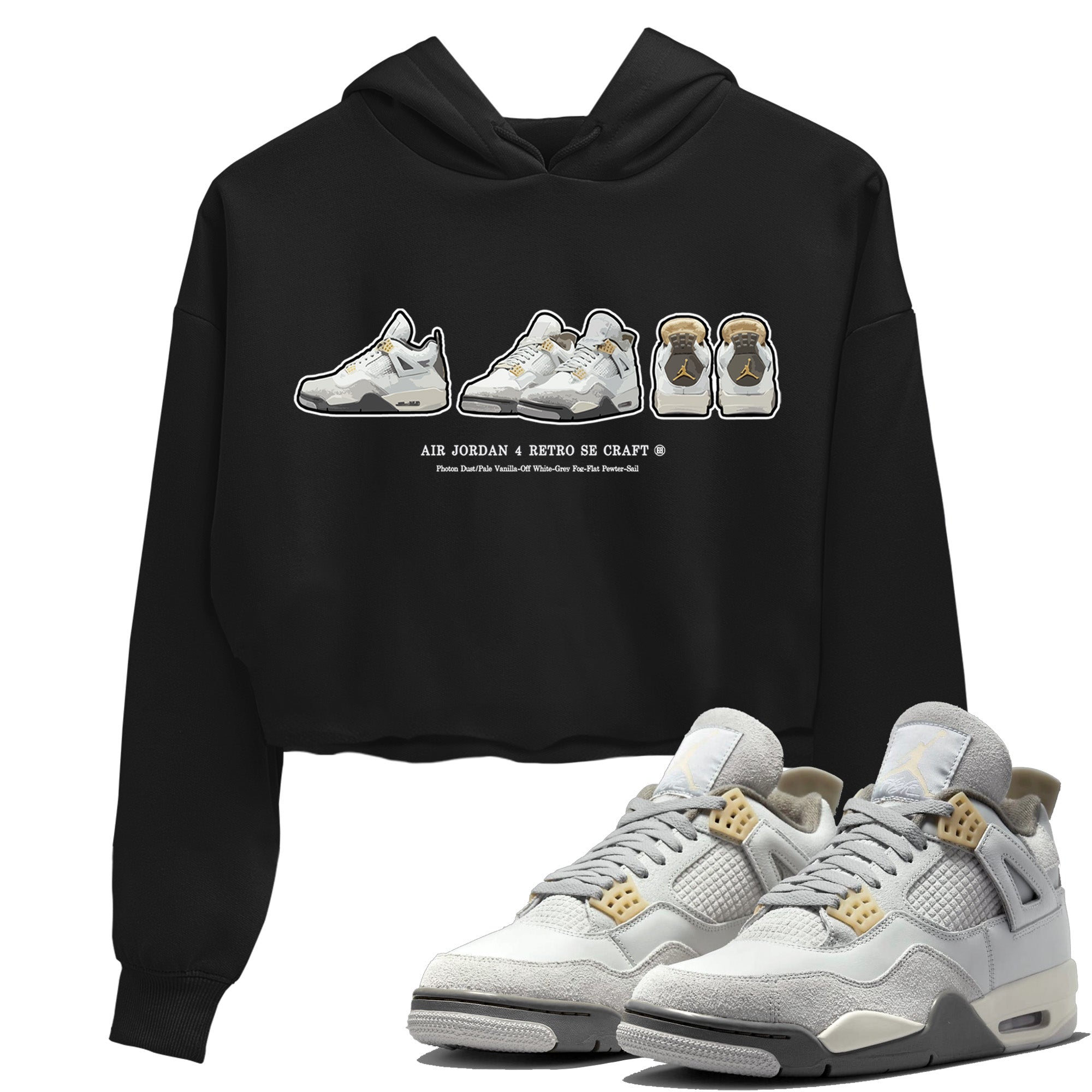 snkmatch Prelude Women's Tops - Air Jordan 4 Craft