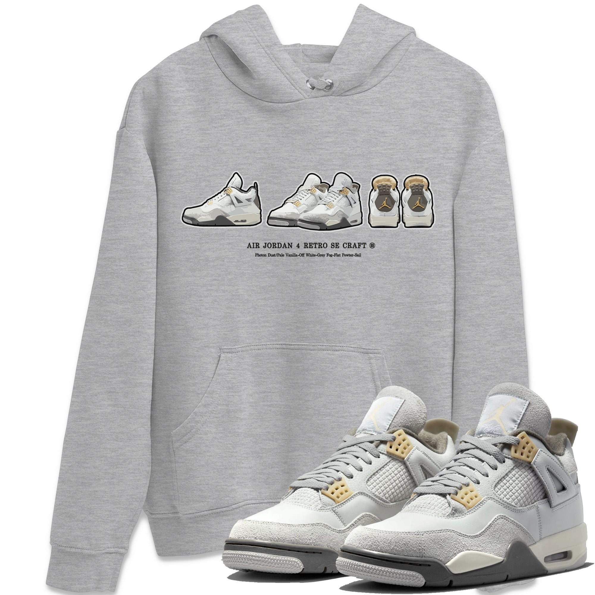 snkmatch Prelude Unisex Tops - Air Jordan 4 Craft
