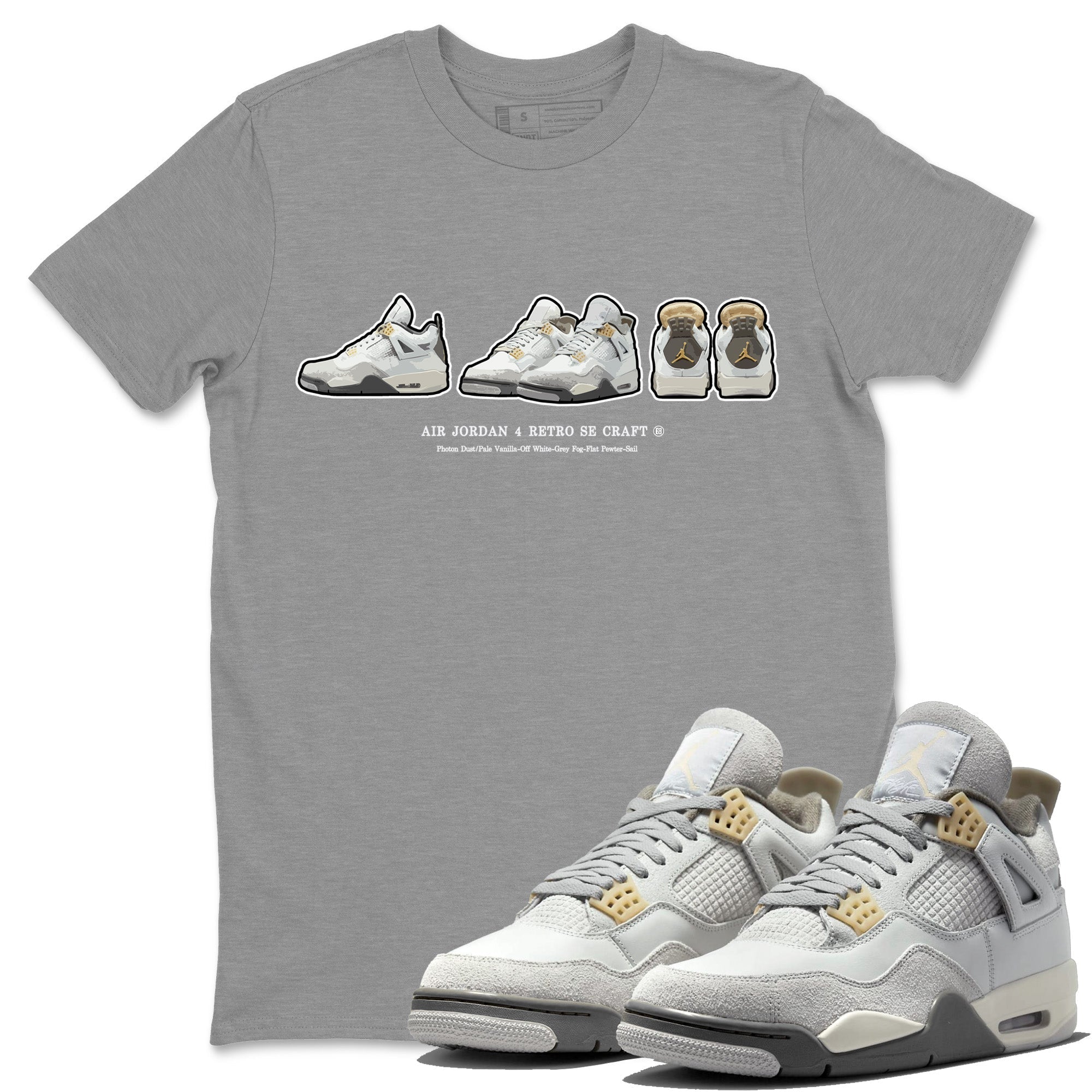 snkmatch Prelude Unisex Tops - Air Jordan 4 Craft