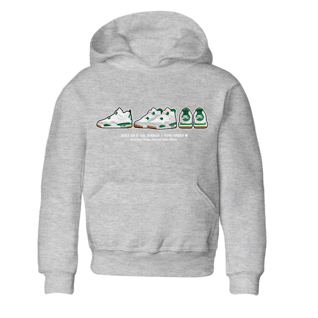 snkmatch Prelude Kids Tops - Air Jordan 4 Pine Green SB