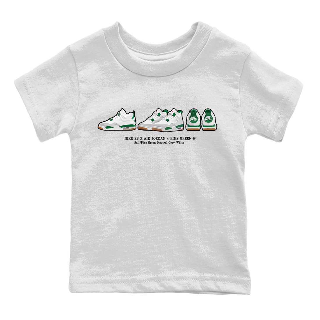 snkmatch Prelude Kids Tops - Air Jordan 4 Pine Green SB