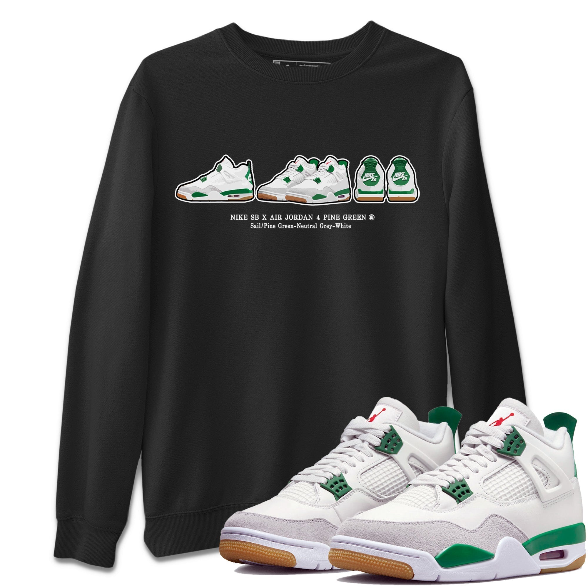snkmatch Prelude Unisex Tops - Air Jordan 4 Pine Green SB