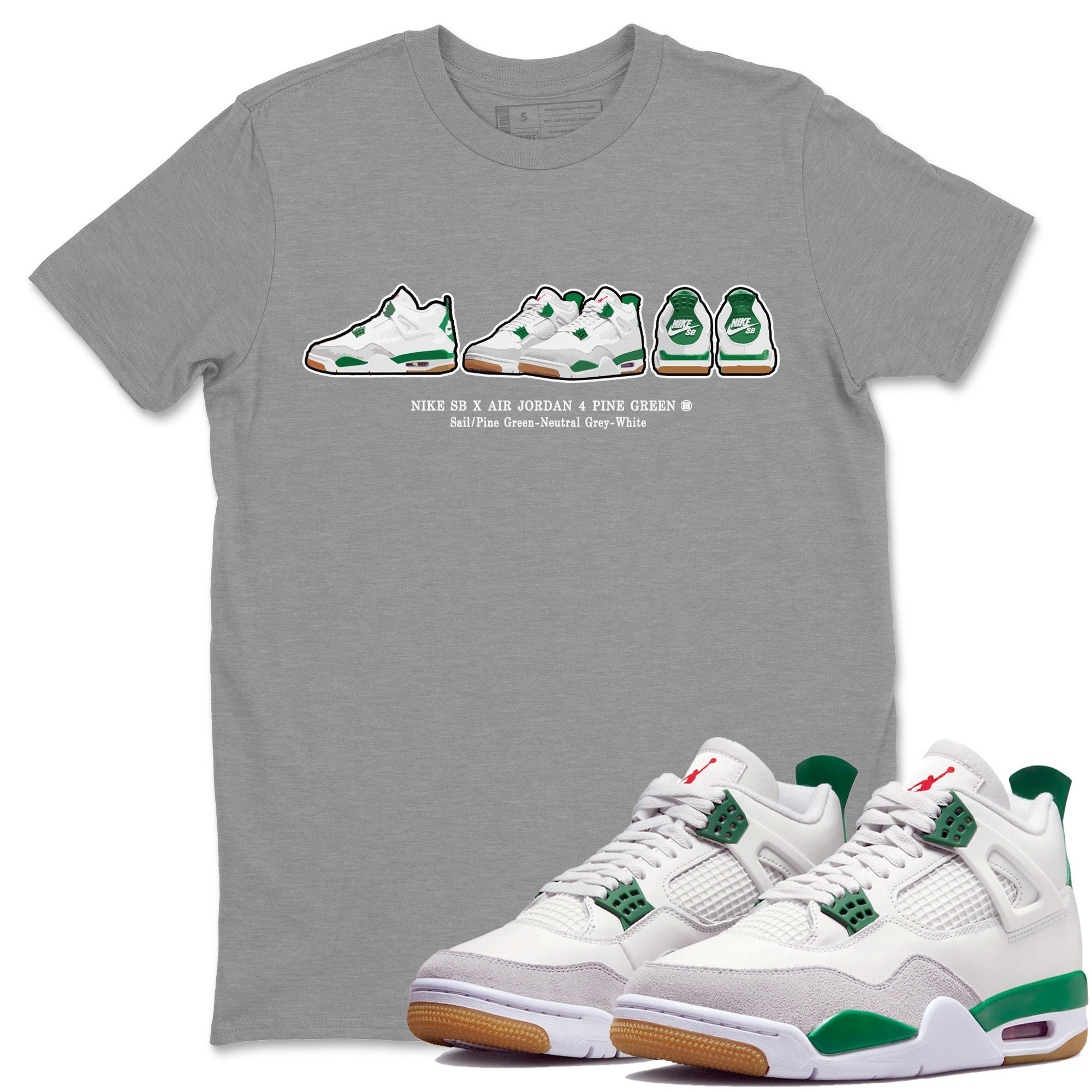 snkmatch Prelude Unisex Tops - Air Jordan 4 Pine Green