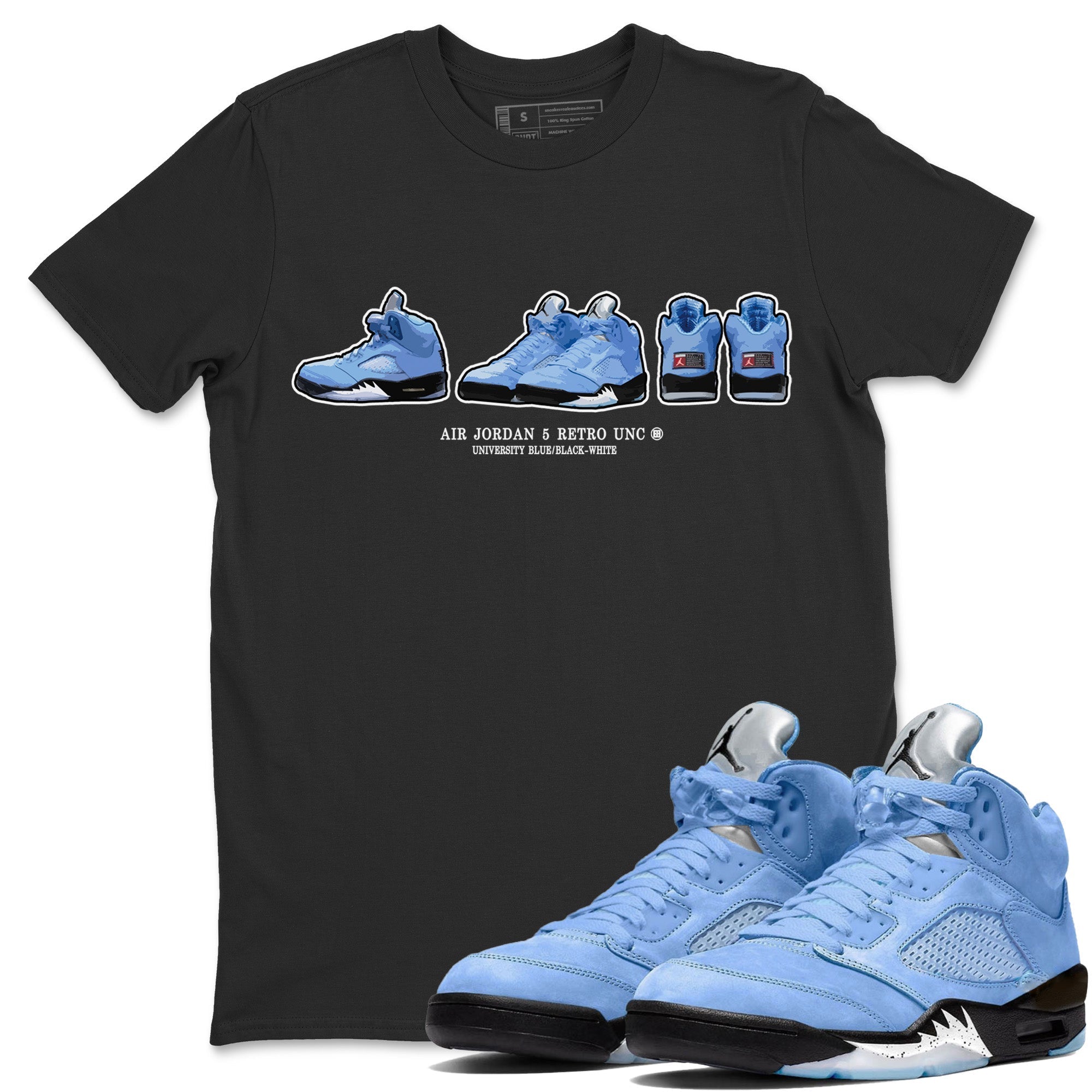 snkmatch Prelude Unisex Tops - Air Jordan 5 UNC