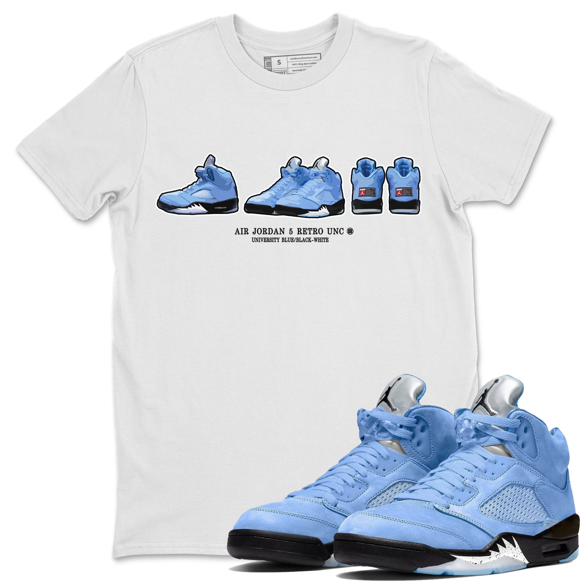 snkmatch Prelude Unisex Tops - Air Jordan 5 UNC