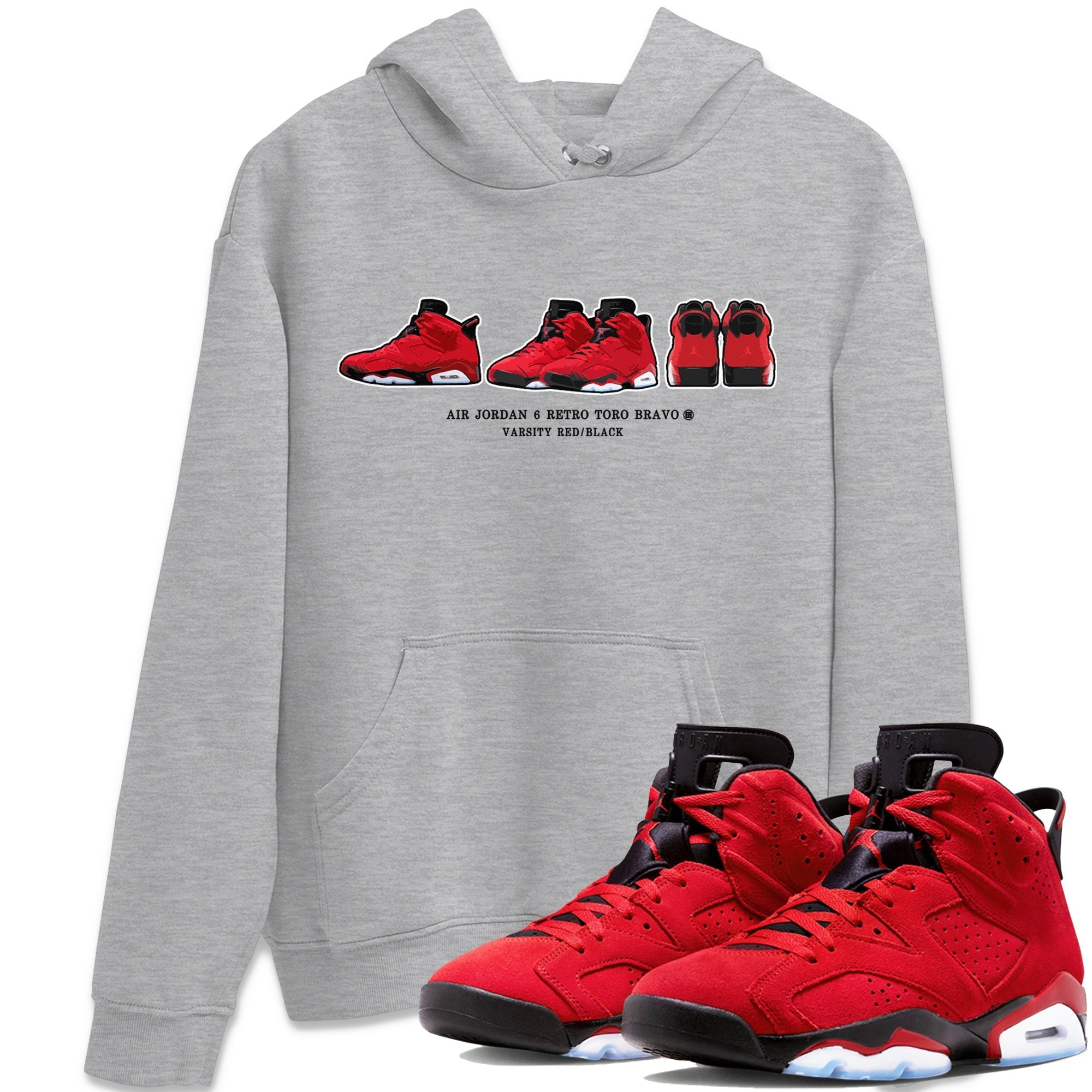 snkmatch Prelude Unisex Tops - Air Jordan 6 Toro Bravo