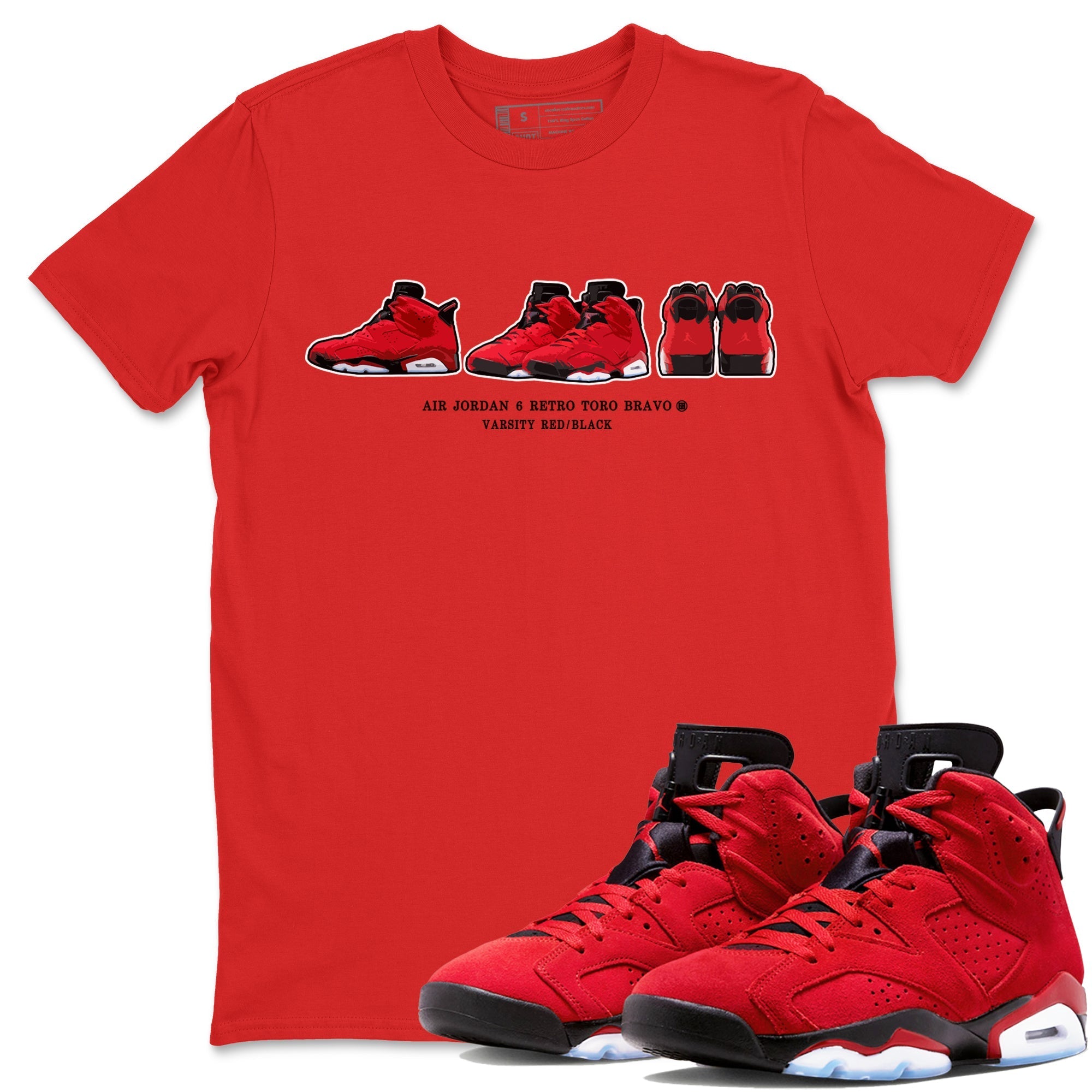 snkmatch Prelude Unisex Tops - Air Jordan 6 Toro Bravo