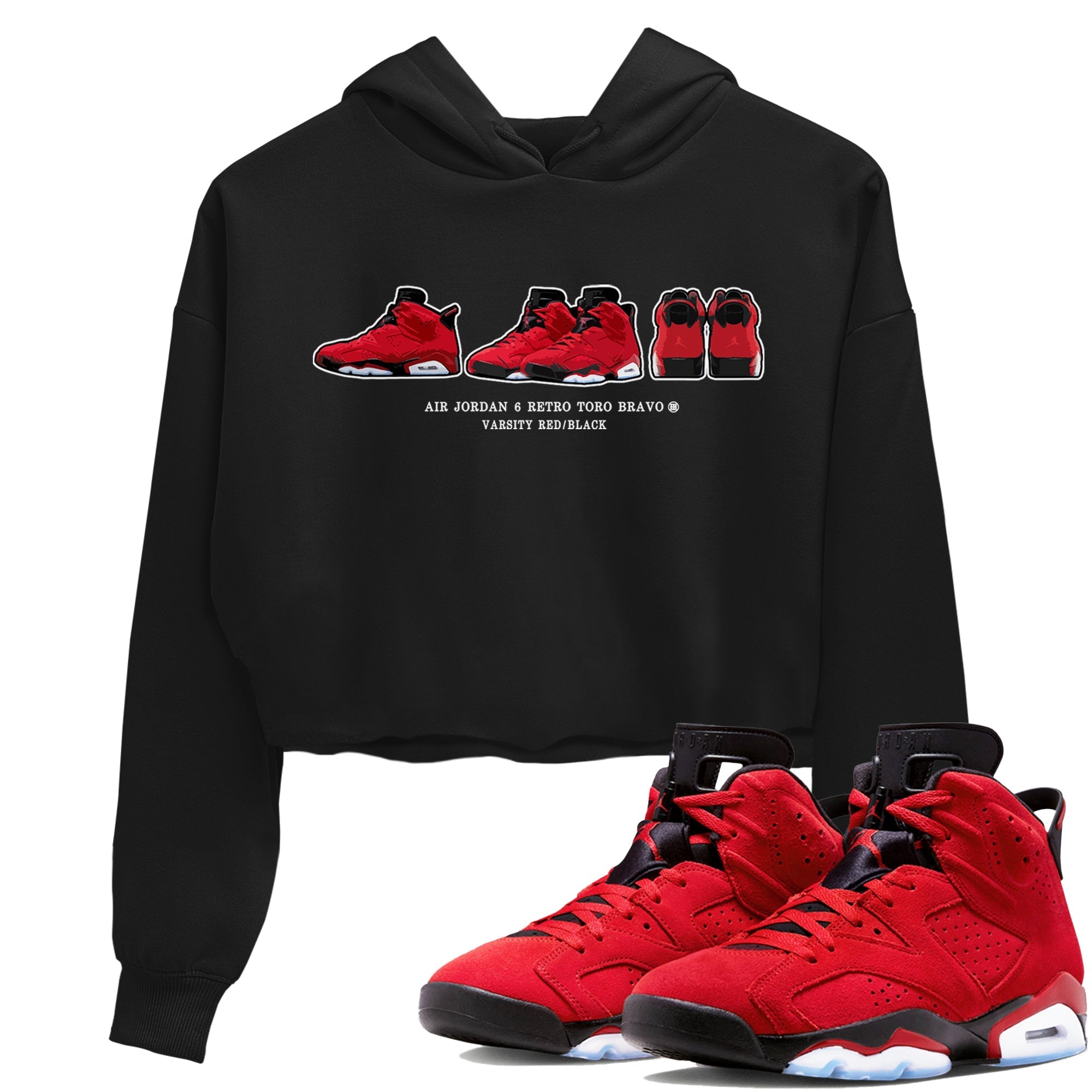snkmatch Prelude Women's Tops - Air Jordan 6 Toro Bravo