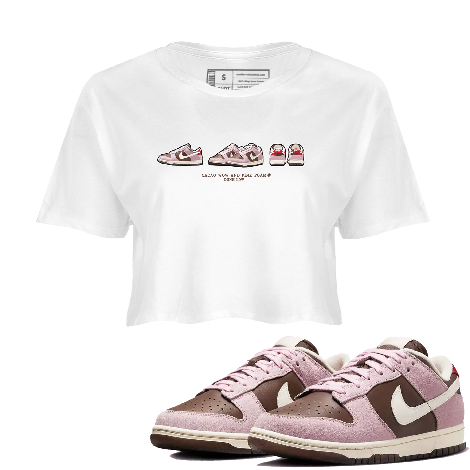 snkmatch Prelude snkmatch Women's Top - Dunk Cacao Wow And Pink Foam