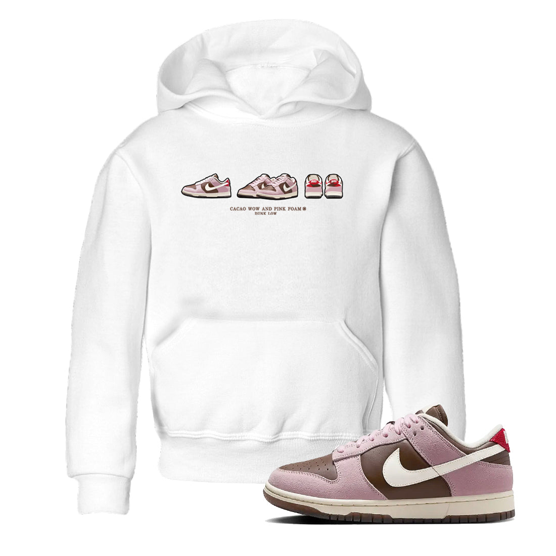 snkmatch Prelude snkmatch Tees Kids - Dunk Cacao Wow And Pink Foam