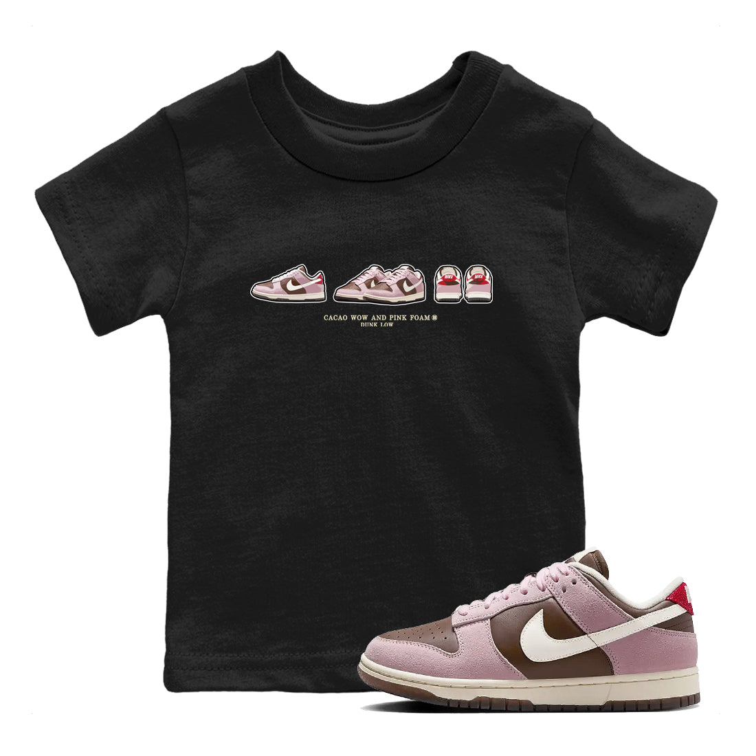 snkmatch Prelude snkmatch Tees Kids - Dunk Cacao Wow And Pink Foam