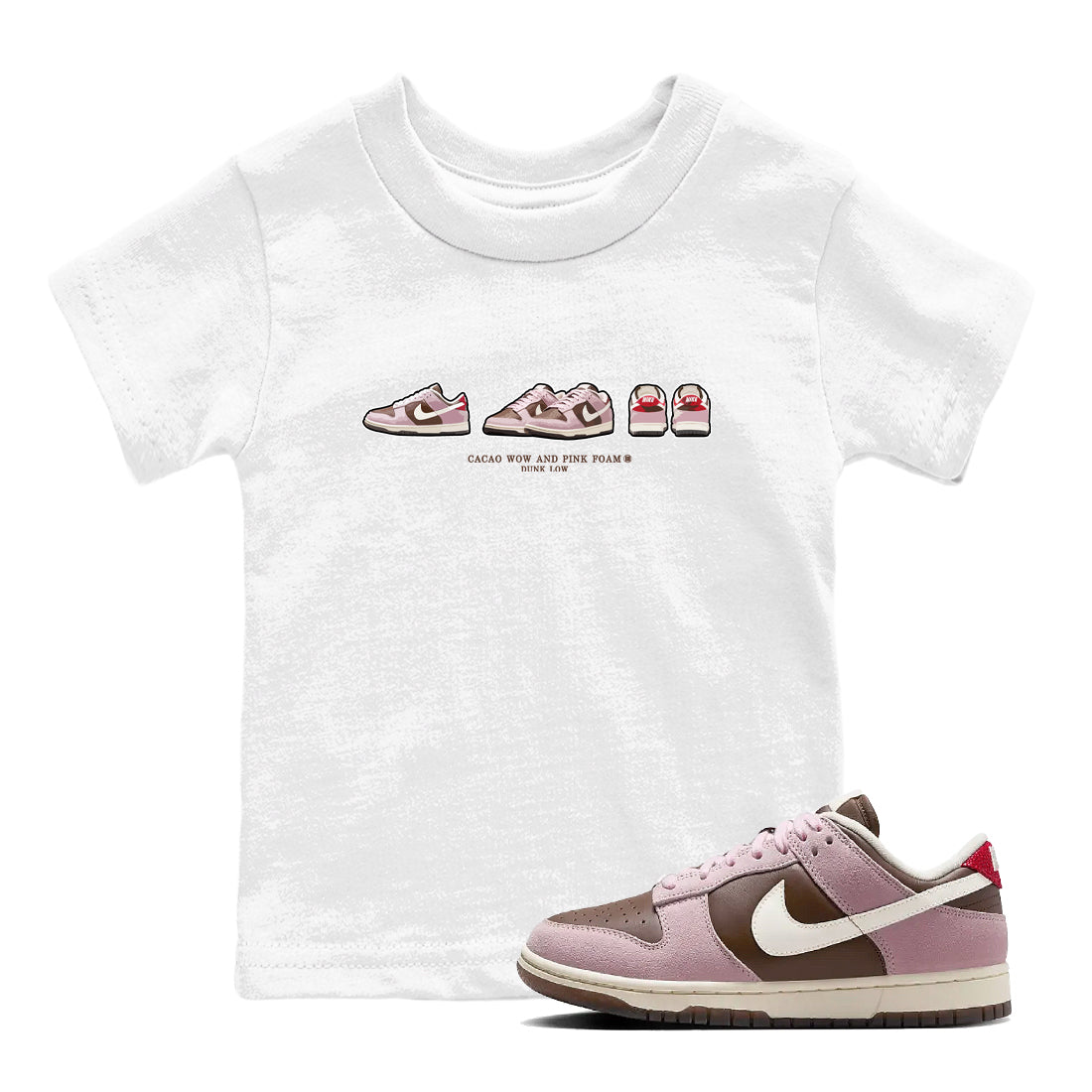 snkmatch Prelude snkmatch Tees Kids - Dunk Cacao Wow And Pink Foam