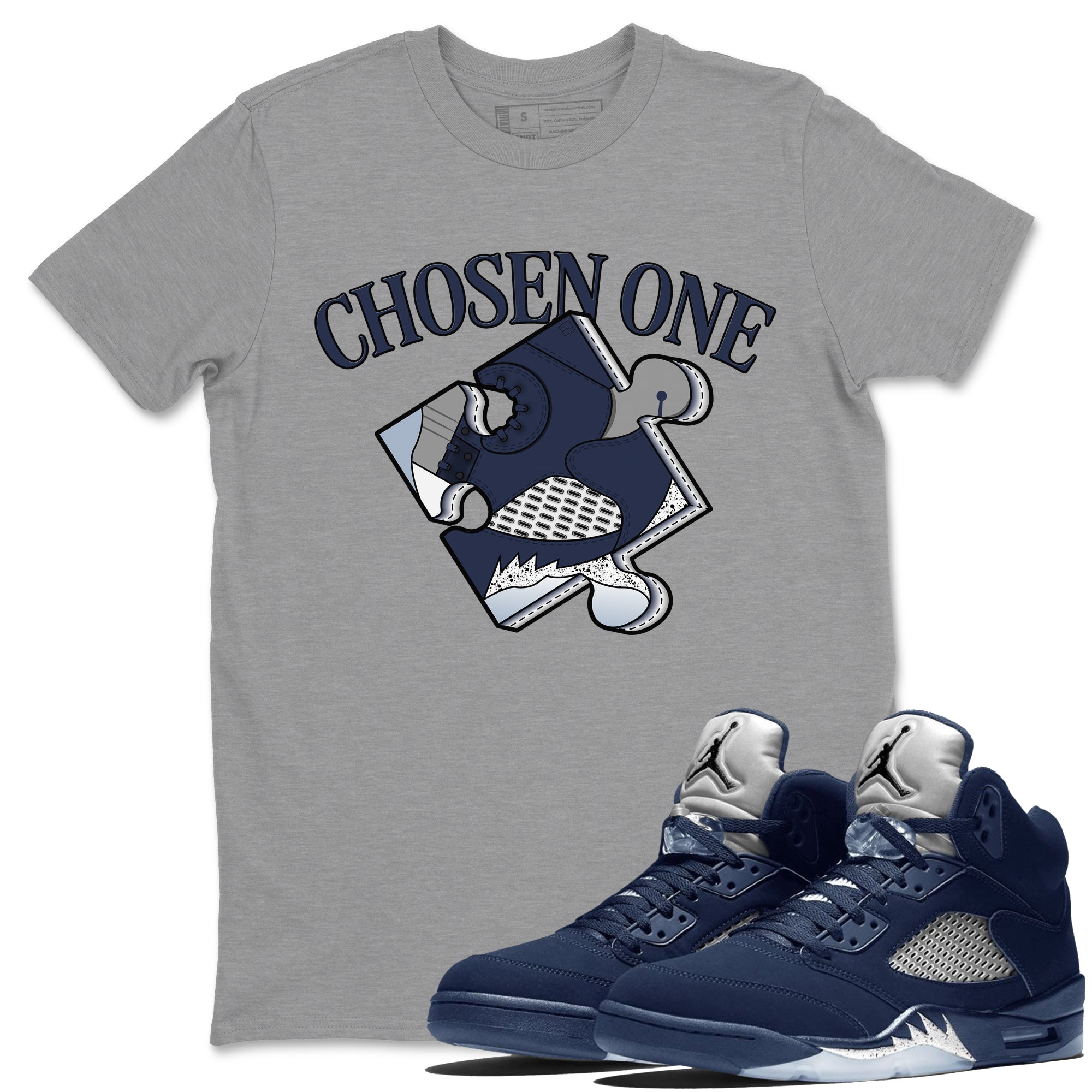 snkmatch Puzzle snkmatch Tee - Air Jordan 5 Georgetown