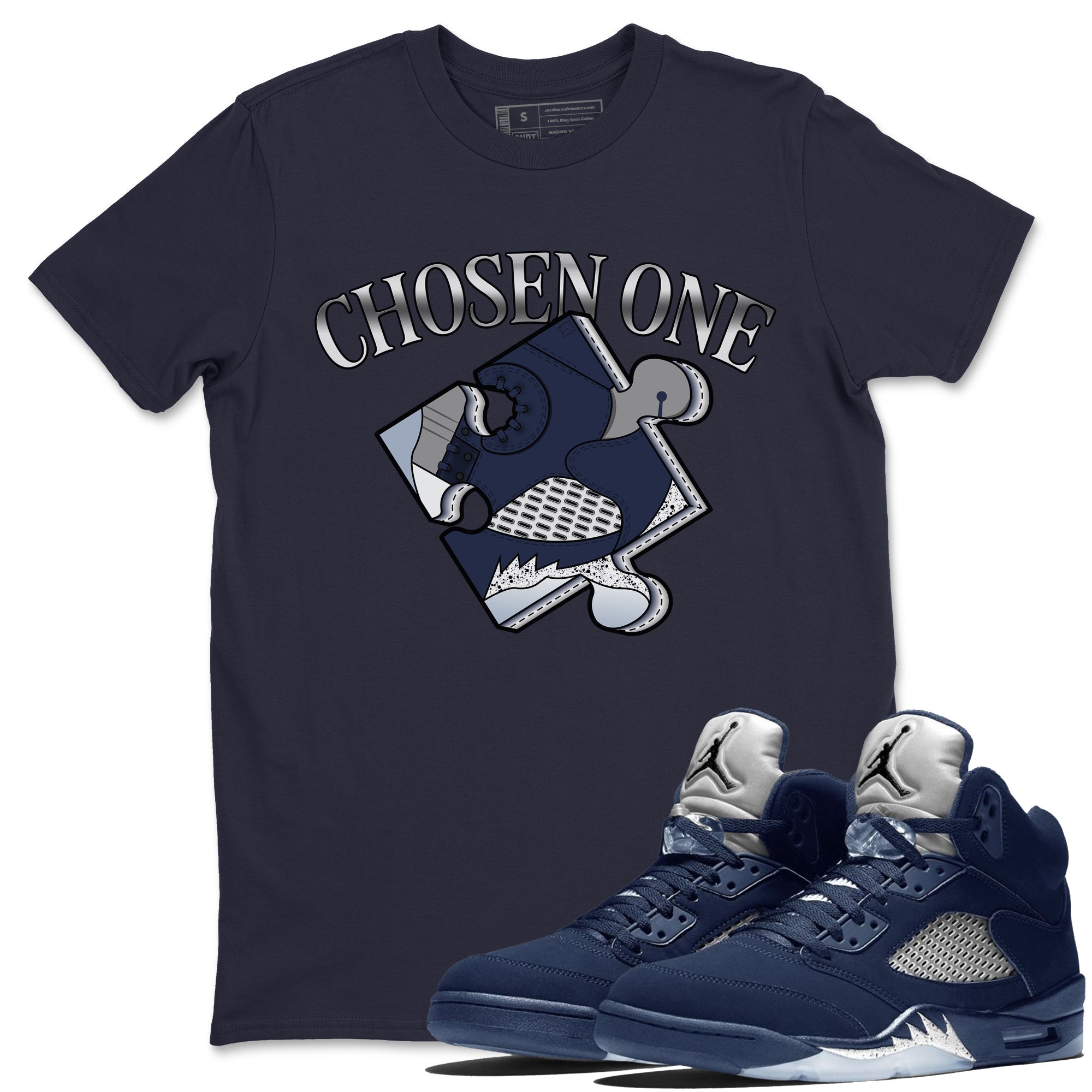 snkmatch Puzzle snkmatch Tee - Air Jordan 5 Georgetown