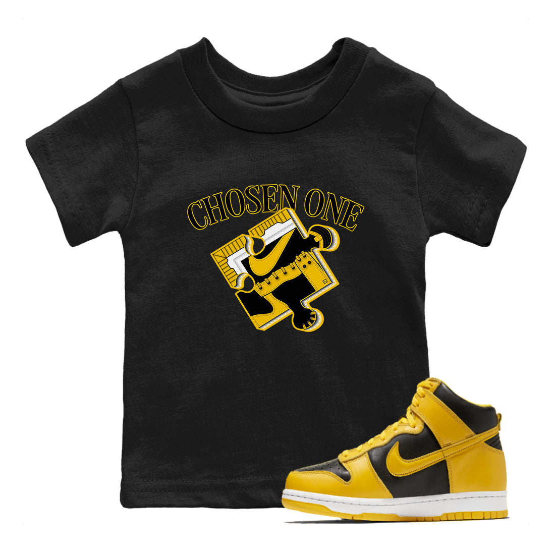 snkmatch Puzzle snkmatch Tees Kids - Dunk High Pollen