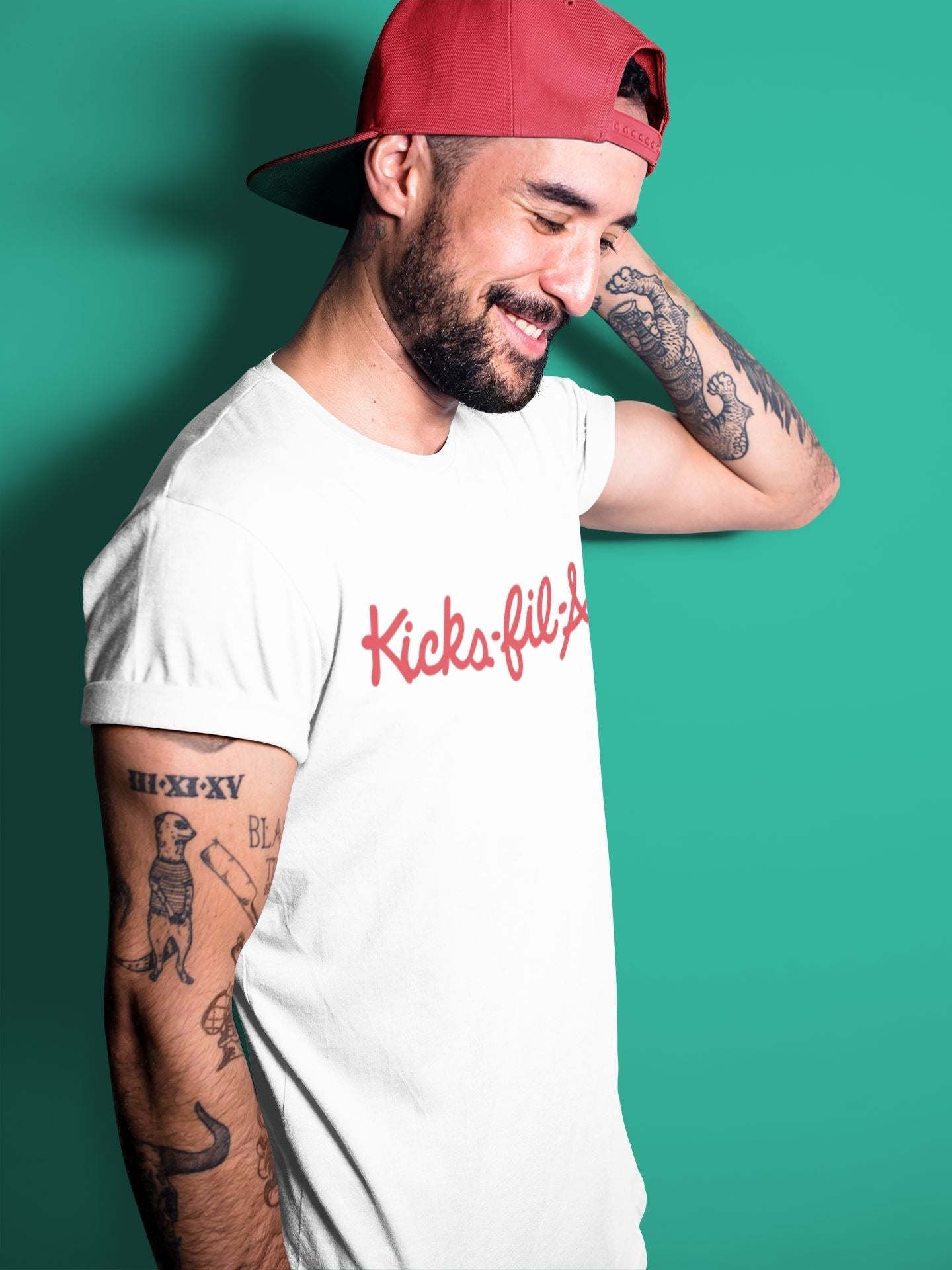 Kicks-fil-a Unisex Tops - Air Jordan 1 Varsity Red
