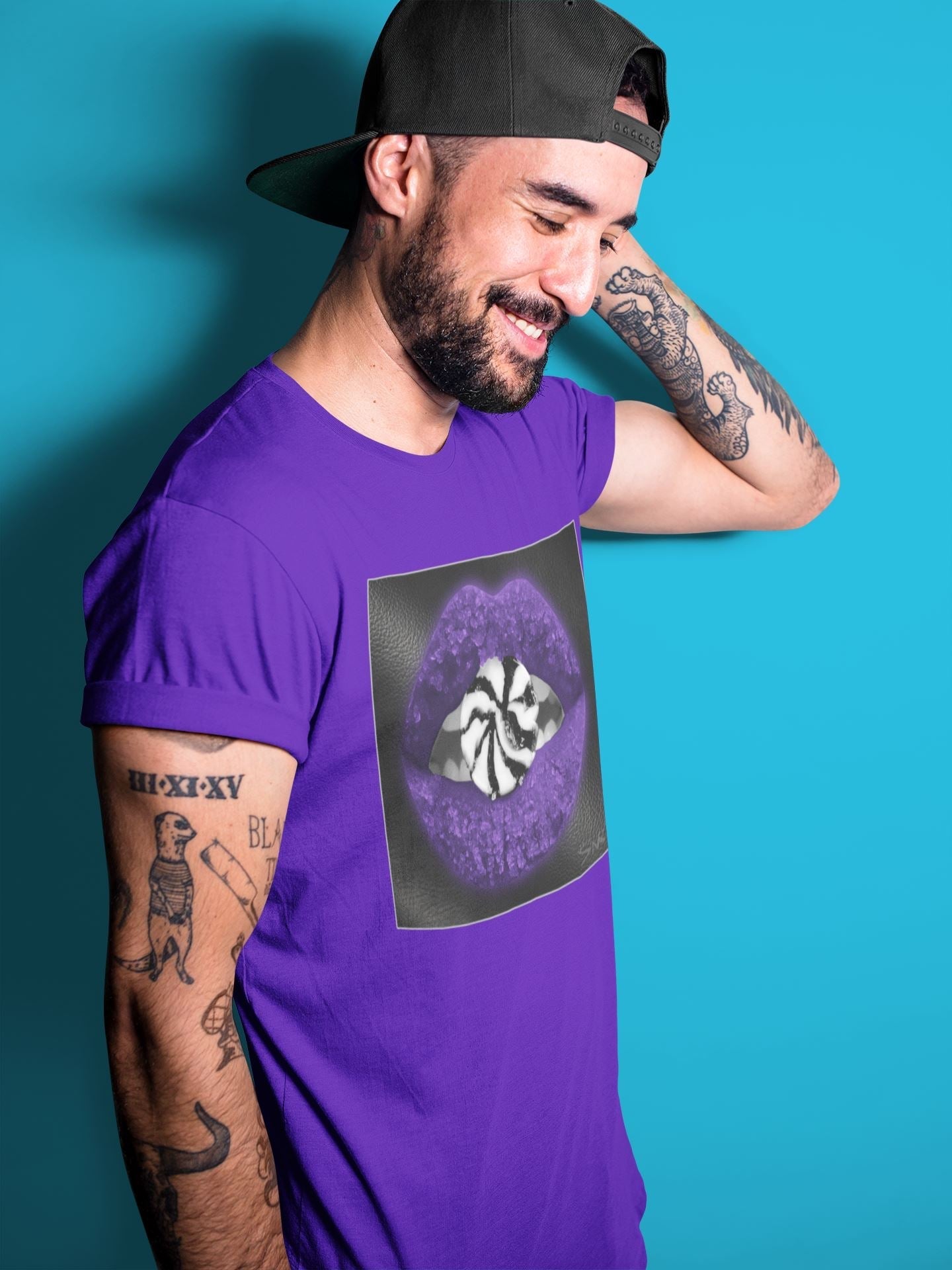 Lips Candy Unisex Tops - Air Jordan 1 Court Purple