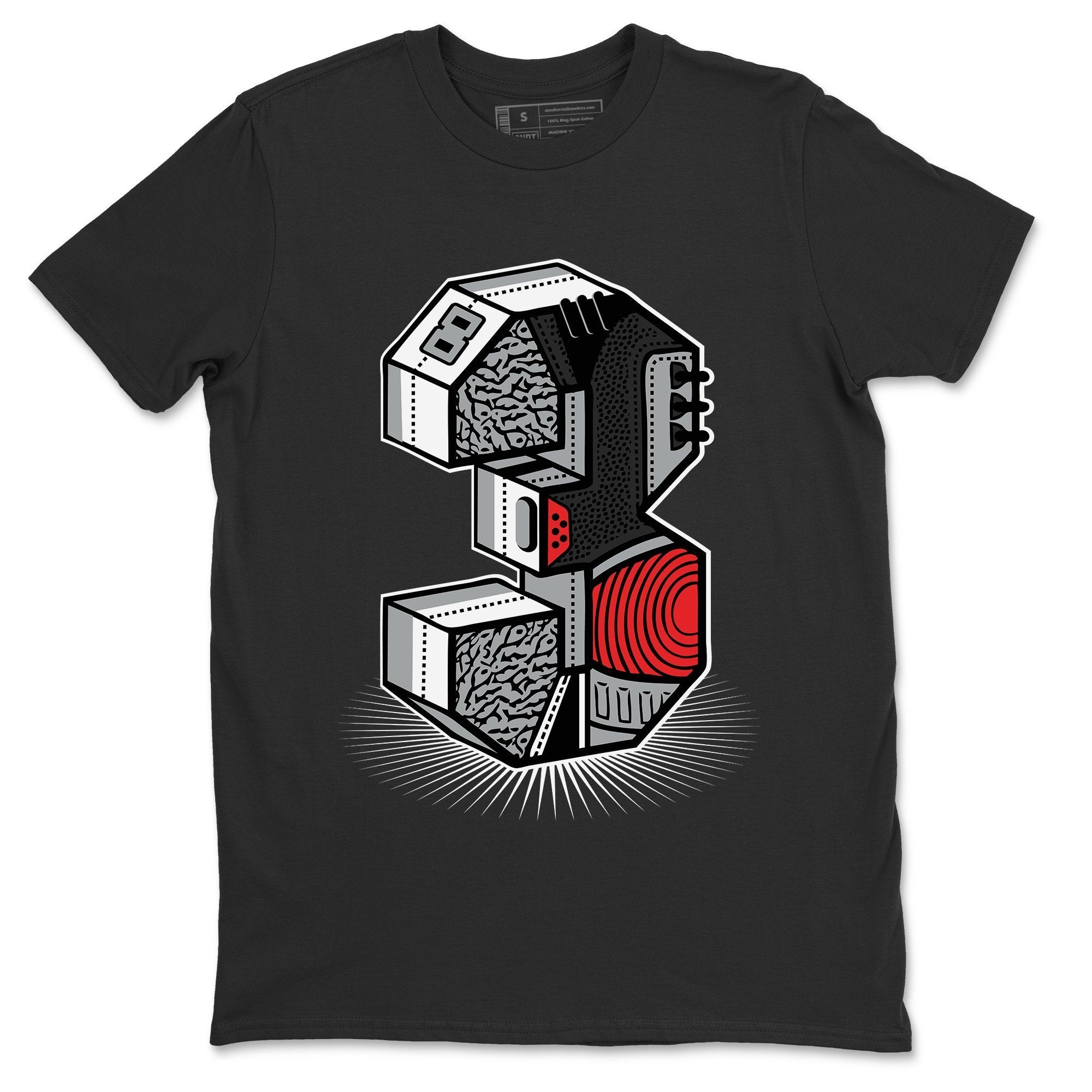 Three Statue Unisex Tops - Air Jordan 3 Black Cement