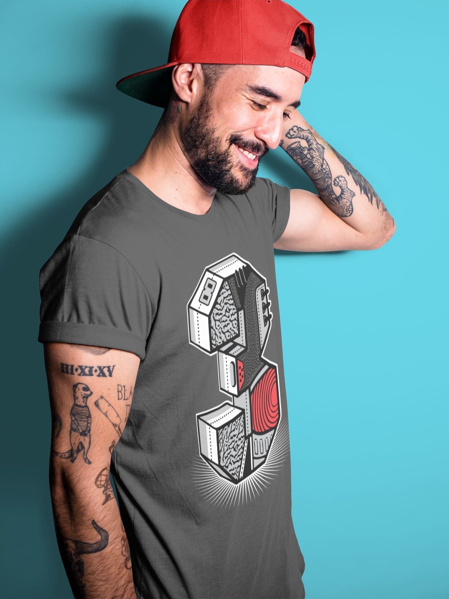 Three Statue Unisex Tops - Air Jordan 3 Black Cement