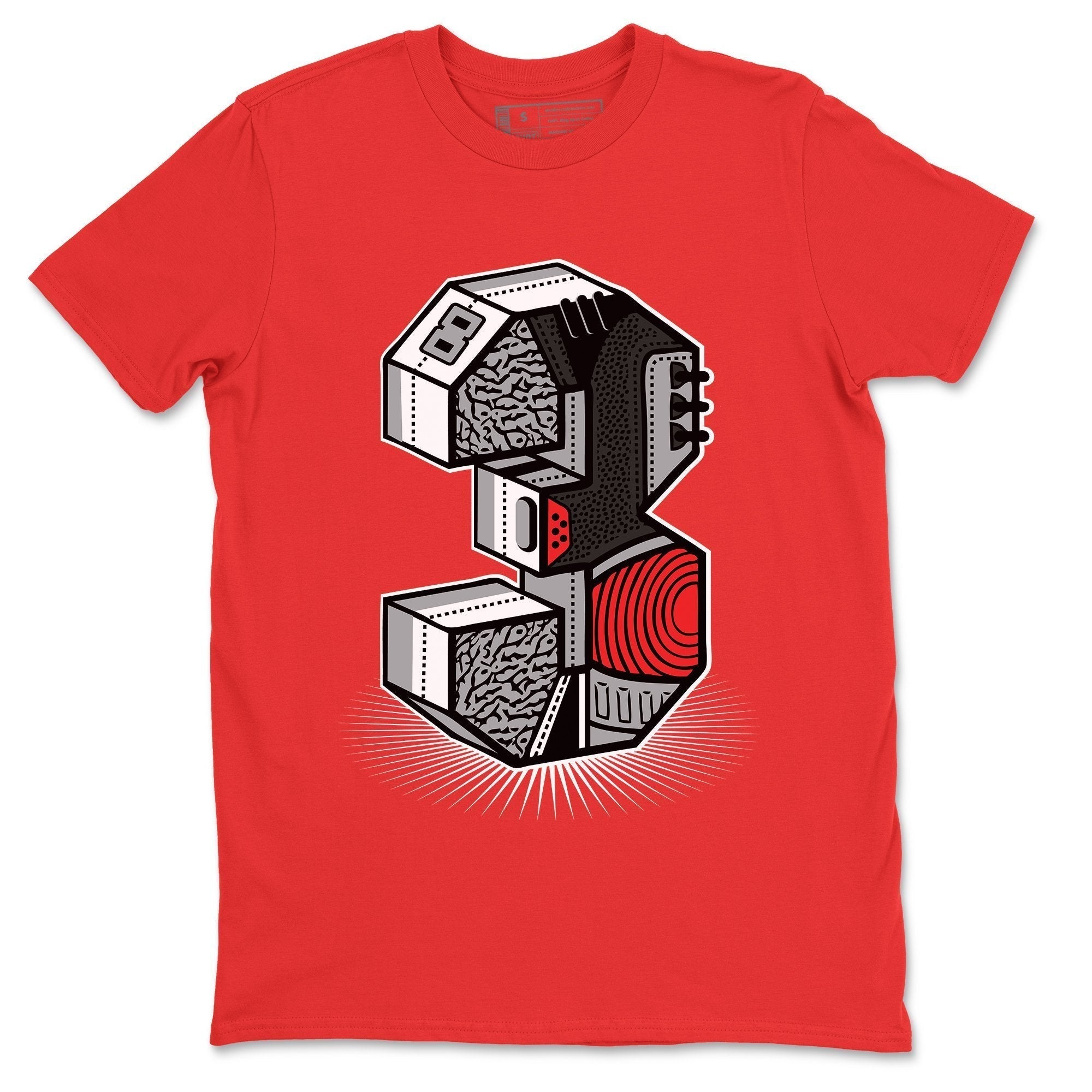Three Statue Unisex Tops - Air Jordan 3 Black Cement