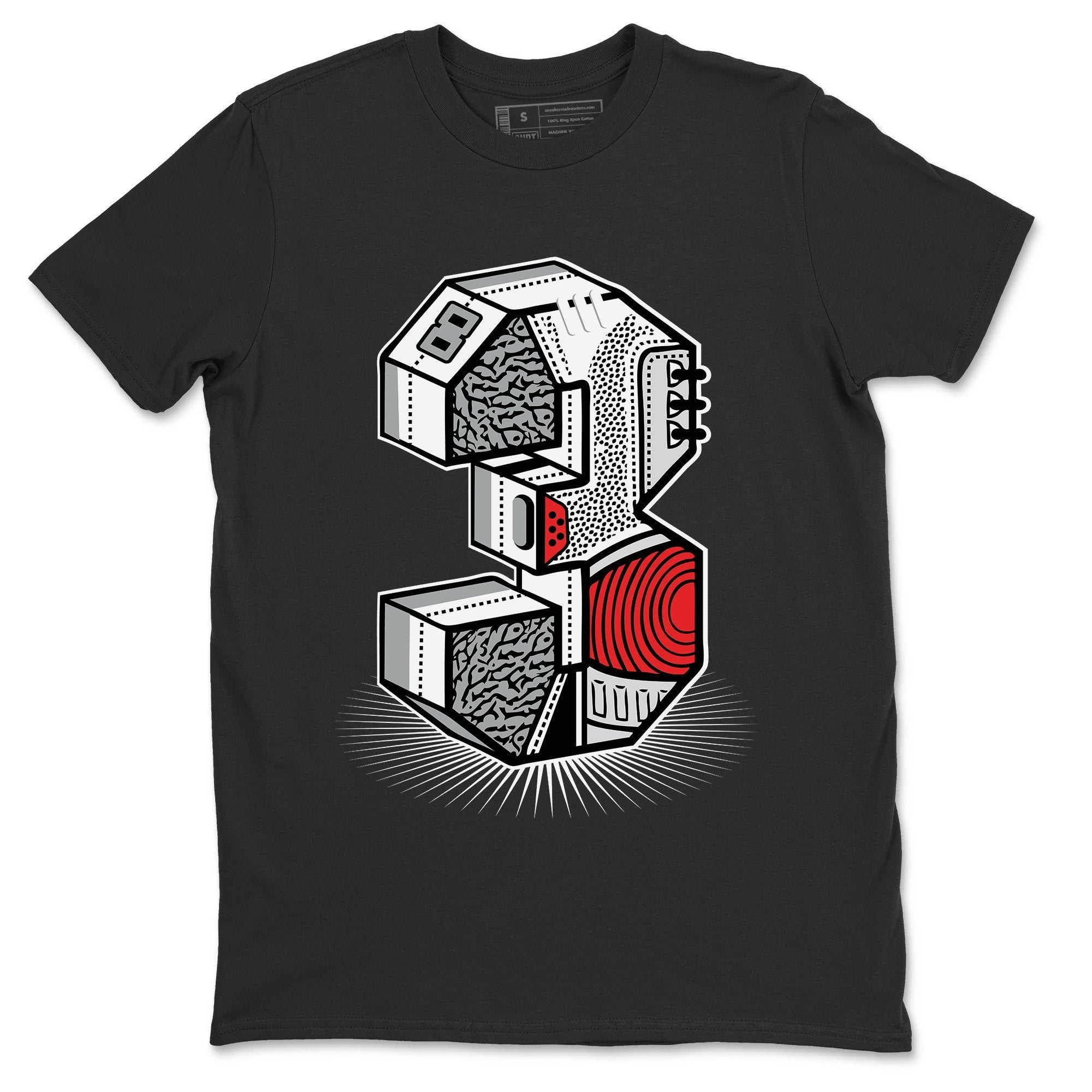 Three Statue Unisex Tops - Air Jordan 3 White Cement