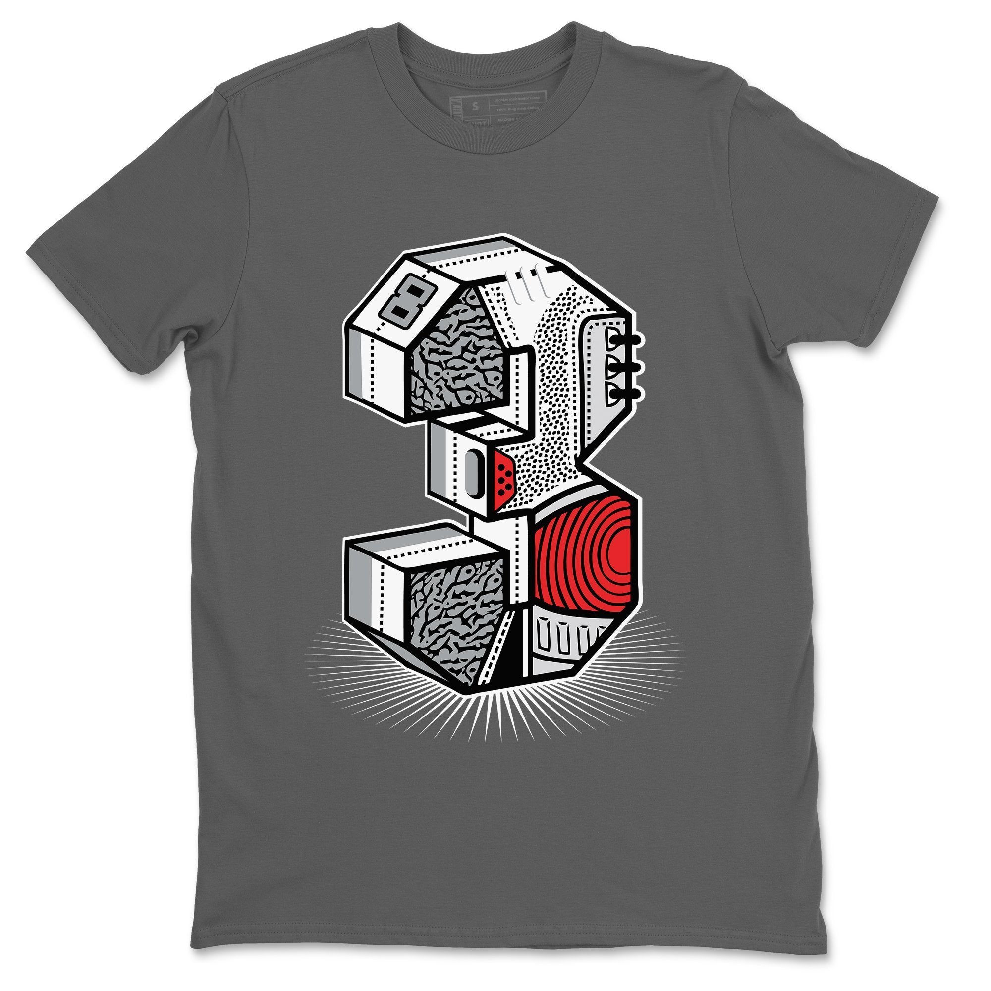 Three Statue Unisex Tops - Air Jordan 3 White Cement