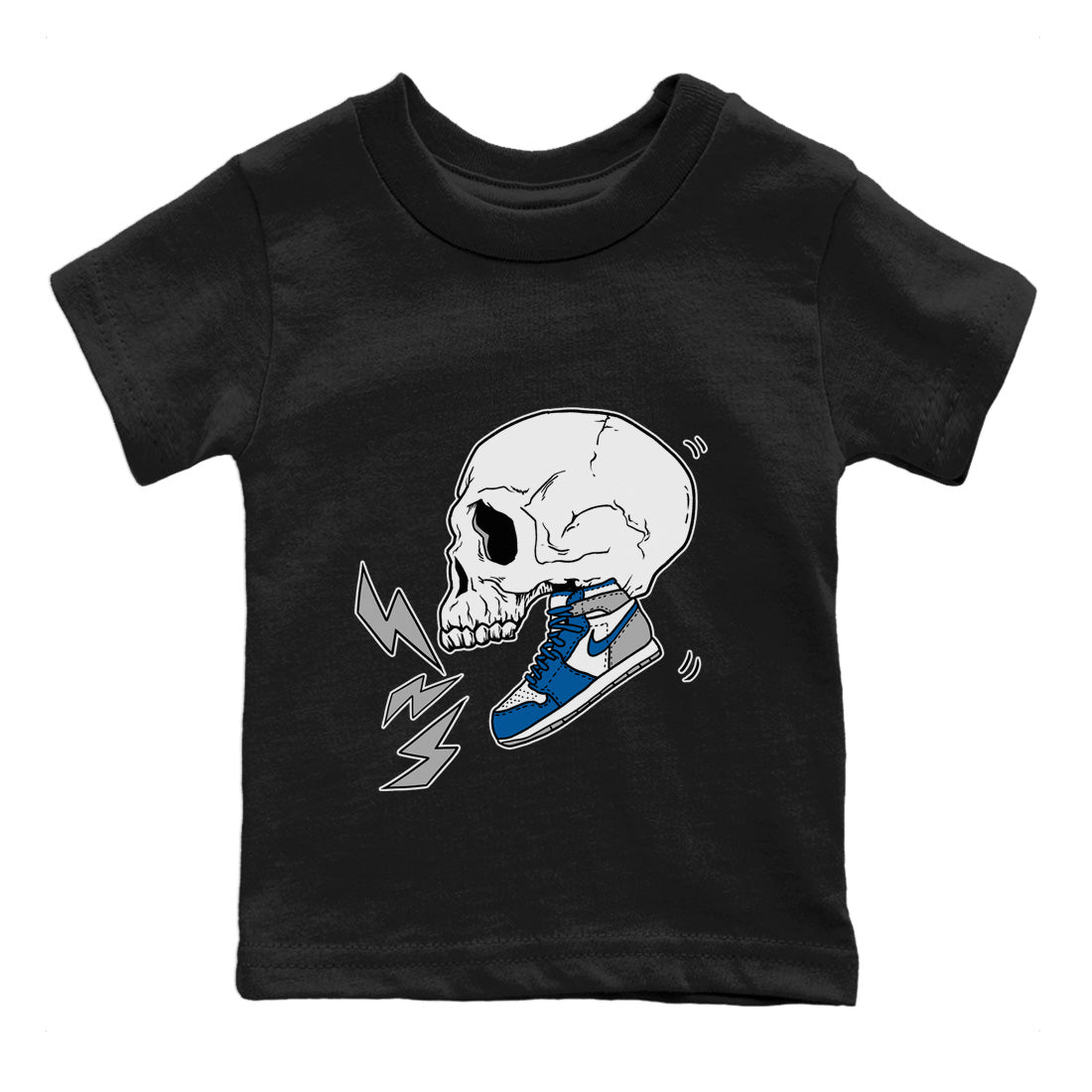 snkmatch Skull Kids Tops - Air Jordan 1 True Blue
