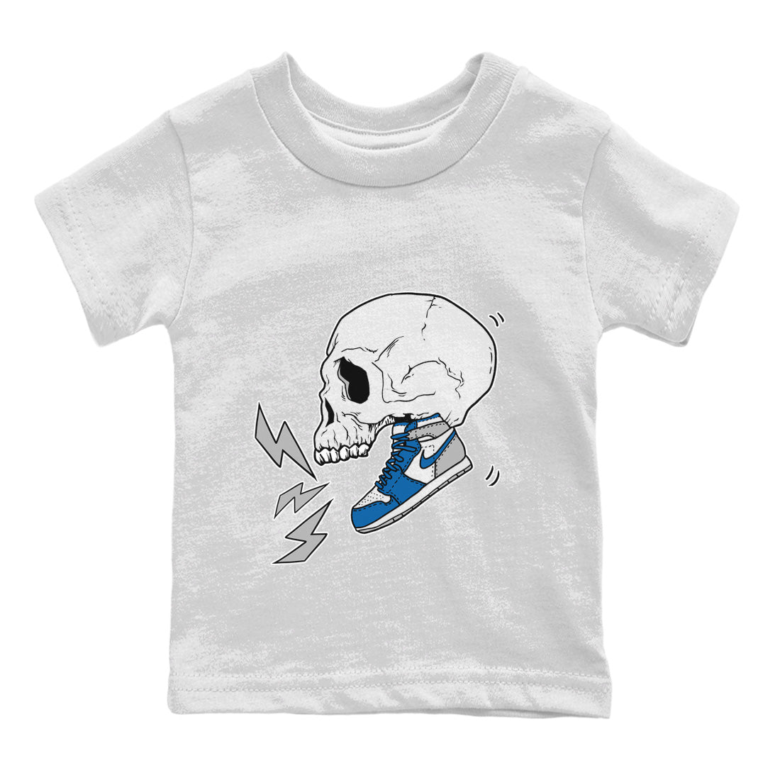 snkmatch Skull Kids Tops - Air Jordan 1 True Blue