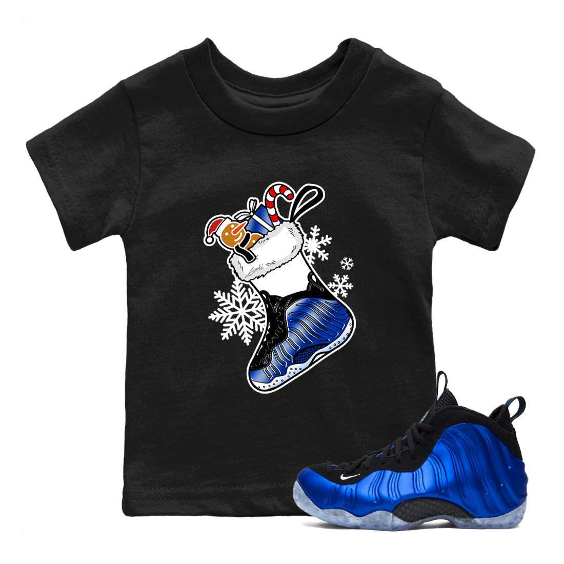 snkmatch Stocking snkmatch Tees Kids - Air Foamposite One Royal
