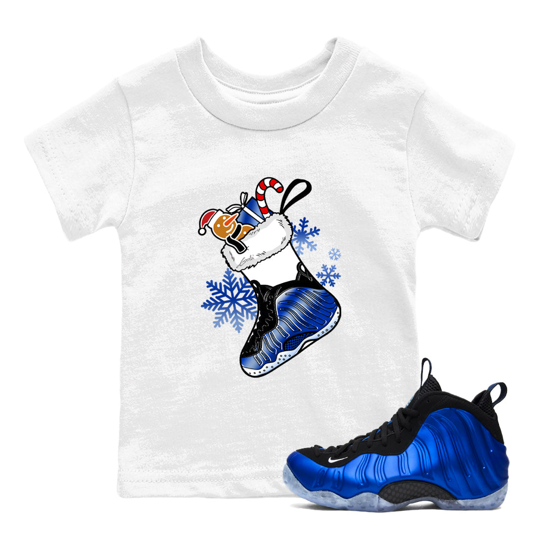 snkmatch Stocking snkmatch Tees Kids - Air Foamposite One Royal