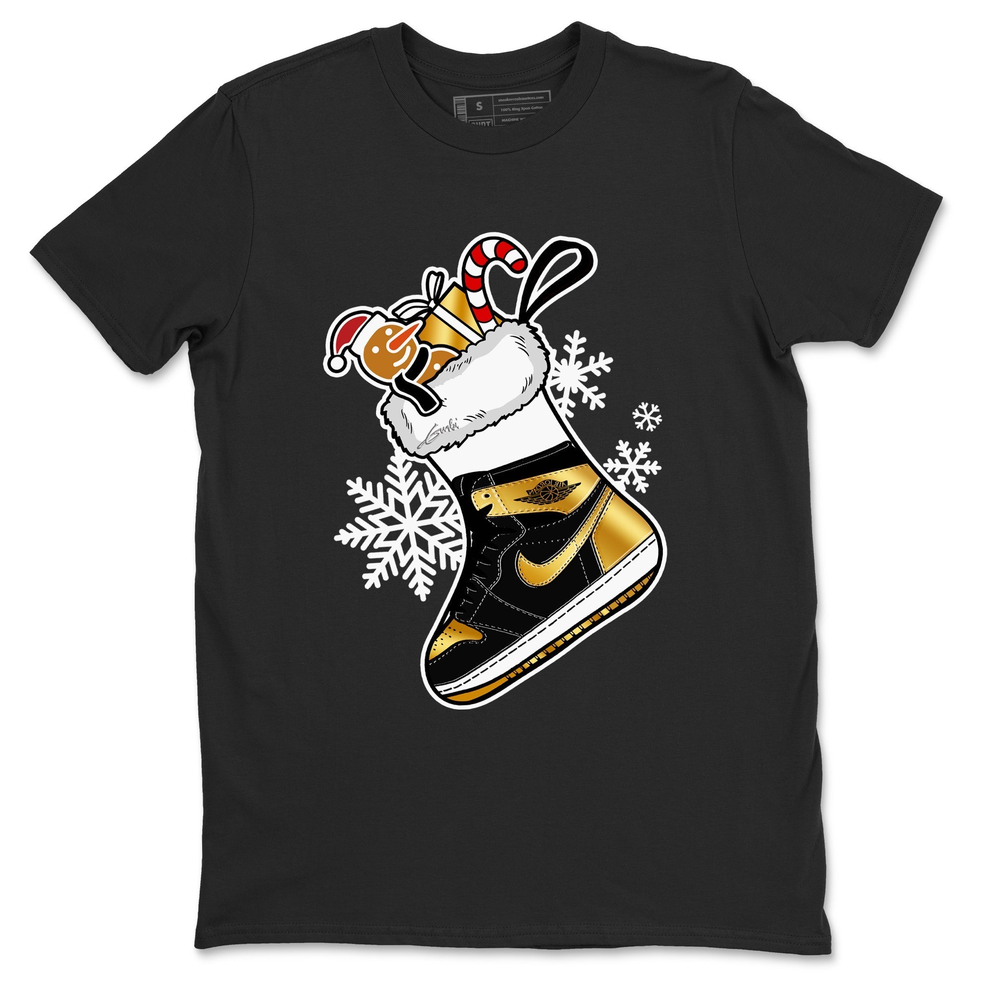 snkmatch Stocking snkmatch Tees - Air Jordan 1 Black Metallic Gold