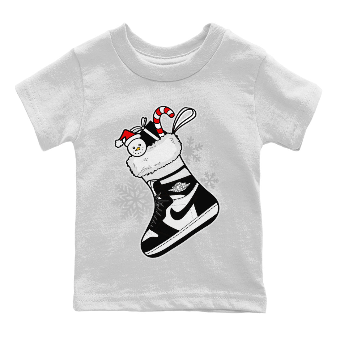 snkmatch Stocking Kids Tops - Air Jordan 1 Black White