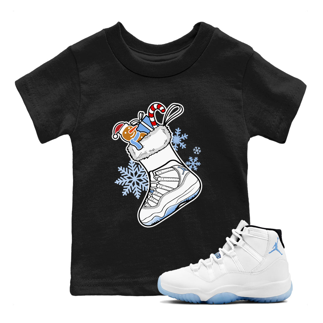 snkmatch Stocking snkmatch Tees Kids - Air Jordan 11 Legend Blue