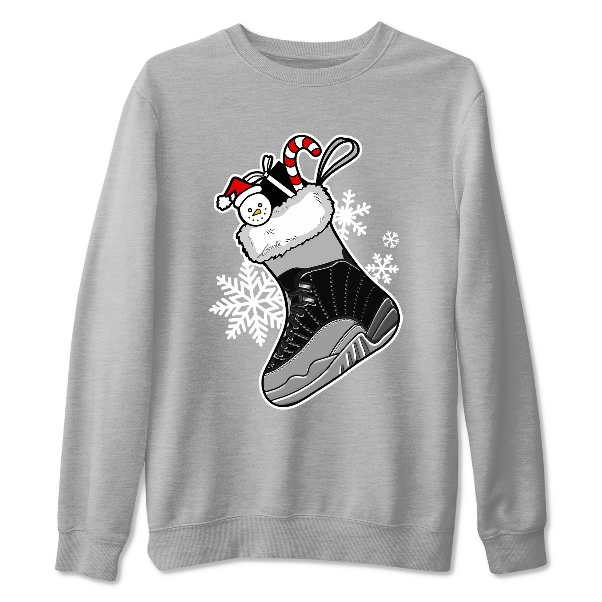 snkmatch Stocking snkmatch Tees - Air Jordan 12 Black Wolf Grey