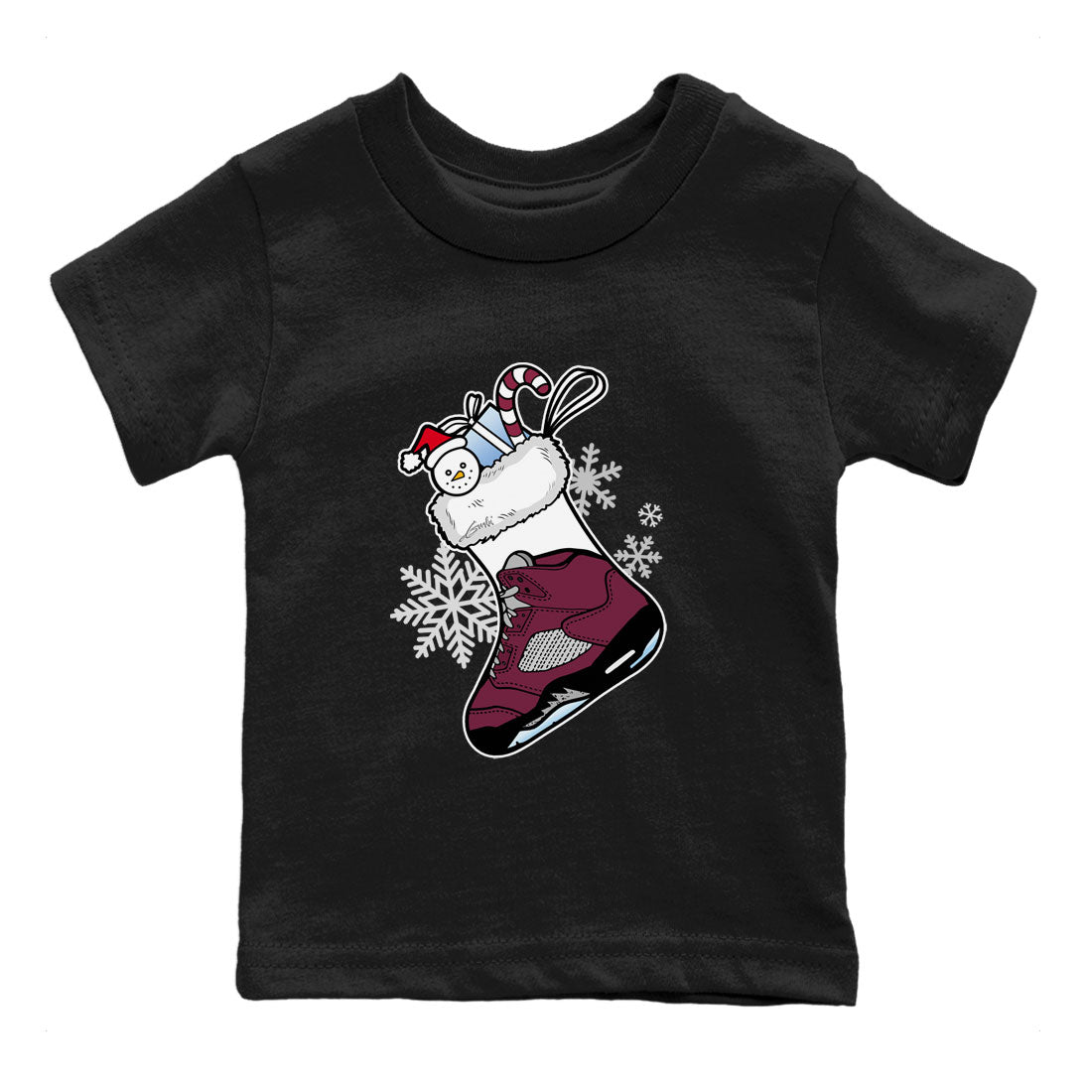 snkmatch Stocking snkmatch Tee Kids - Air Jordan 5 Burgundy