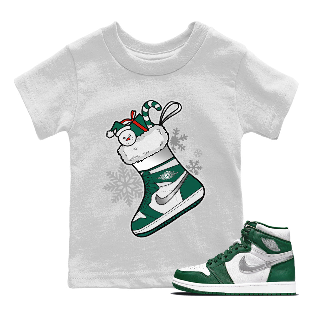 snkmatch Stocking Kids Tops - Air Jordan 1 Gorge Green