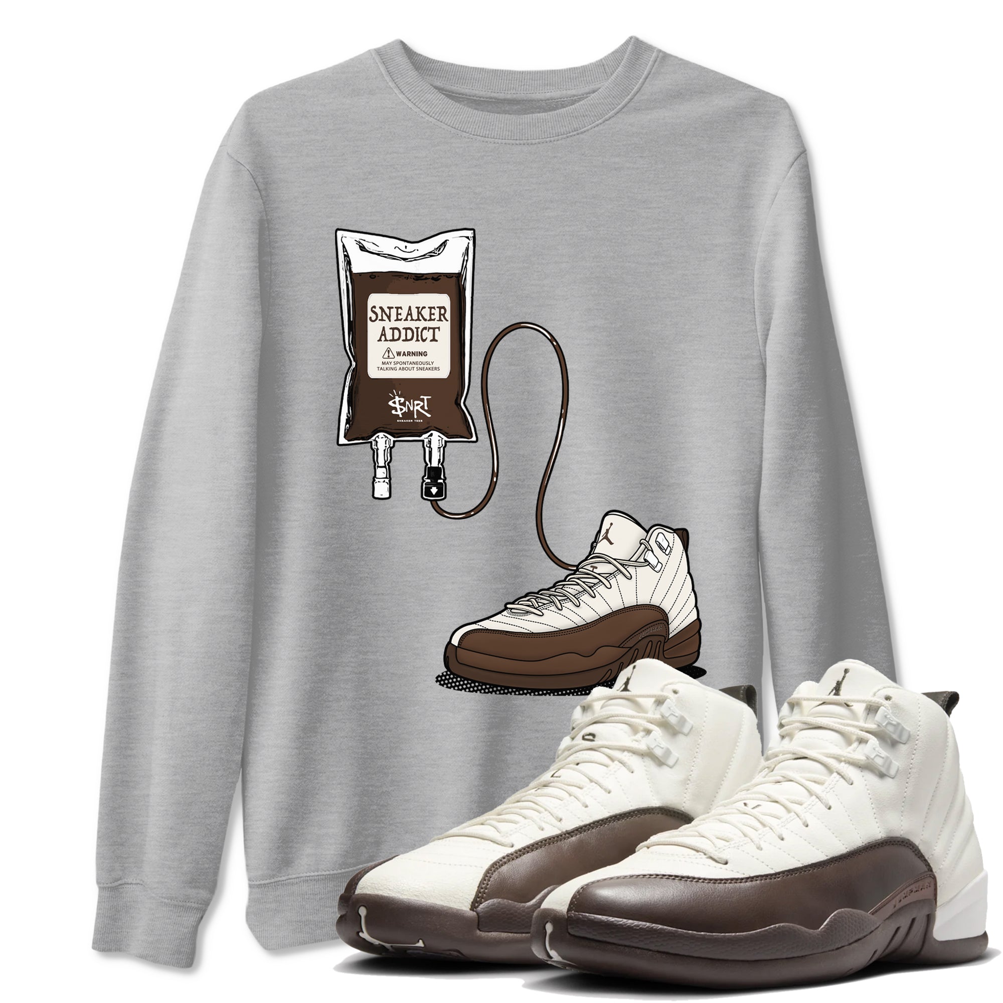 snkmatch Therapy snkmatch Tees - Air Jordan 12 Baroque Brown