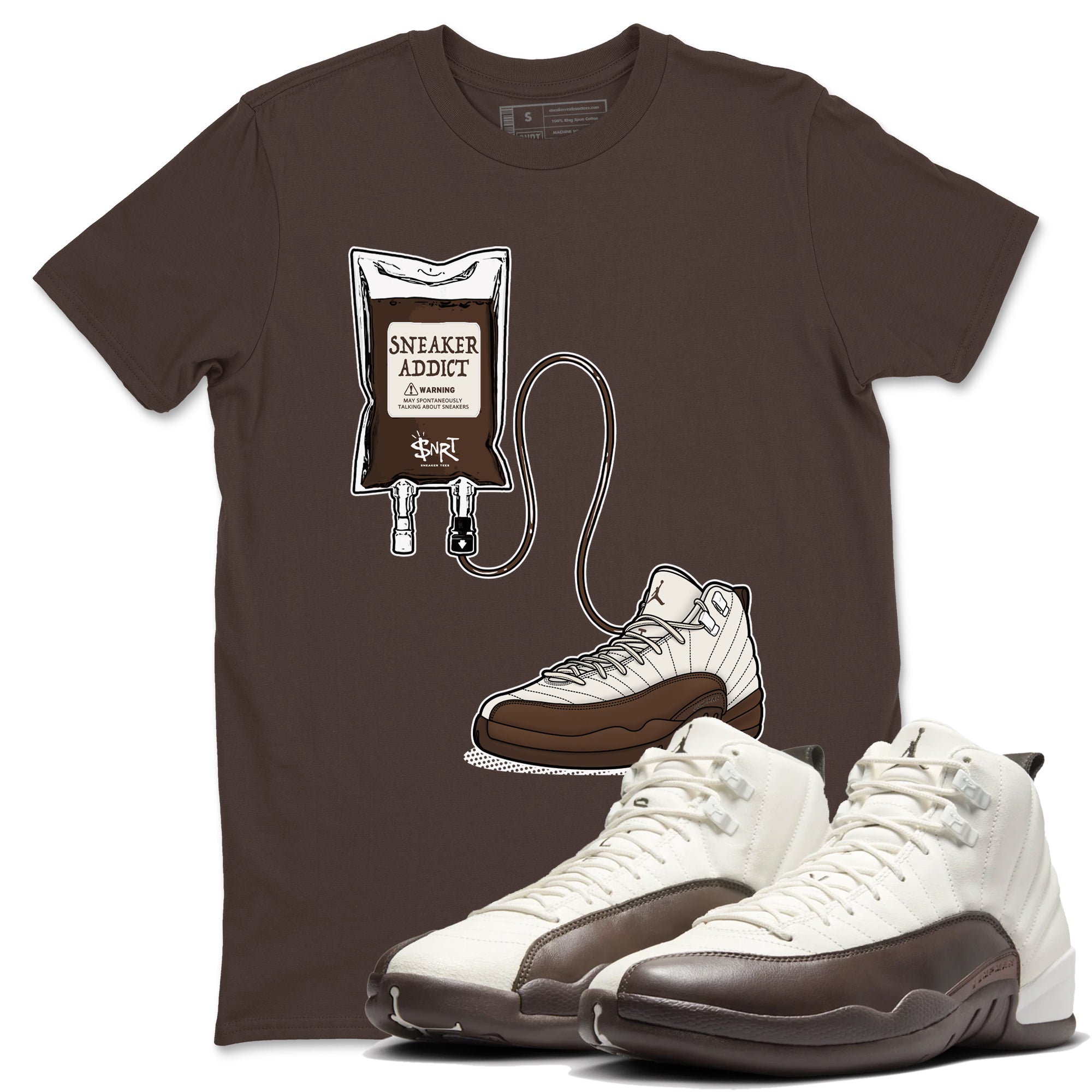 snkmatch Therapy snkmatch Tees - Air Jordan 12 Baroque Brown