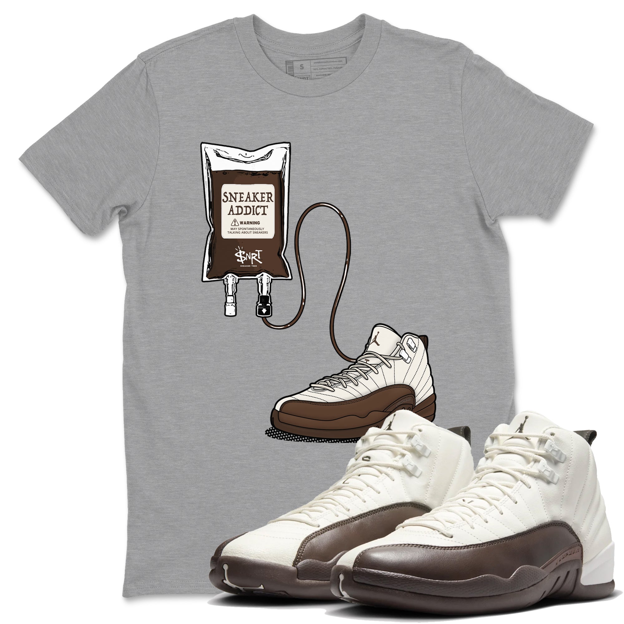 snkmatch Therapy snkmatch Tees - Air Jordan 12 Baroque Brown