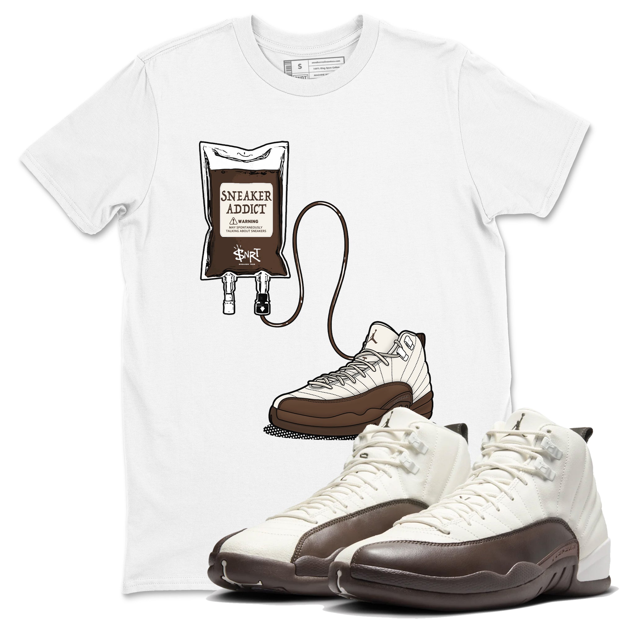 snkmatch Therapy snkmatch Tees - Air Jordan 12 Baroque Brown