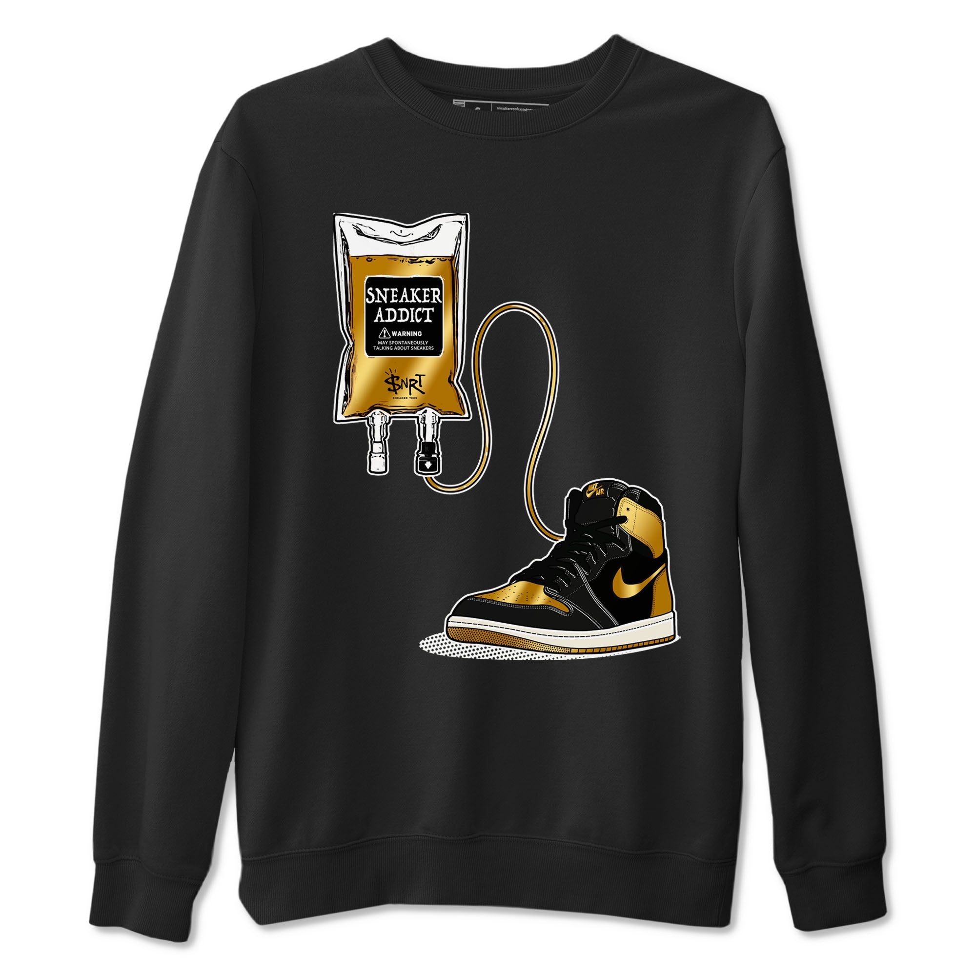 snkmatch Therapy snkmatch Tees - Air Jordan 1 Black Metallic Gold