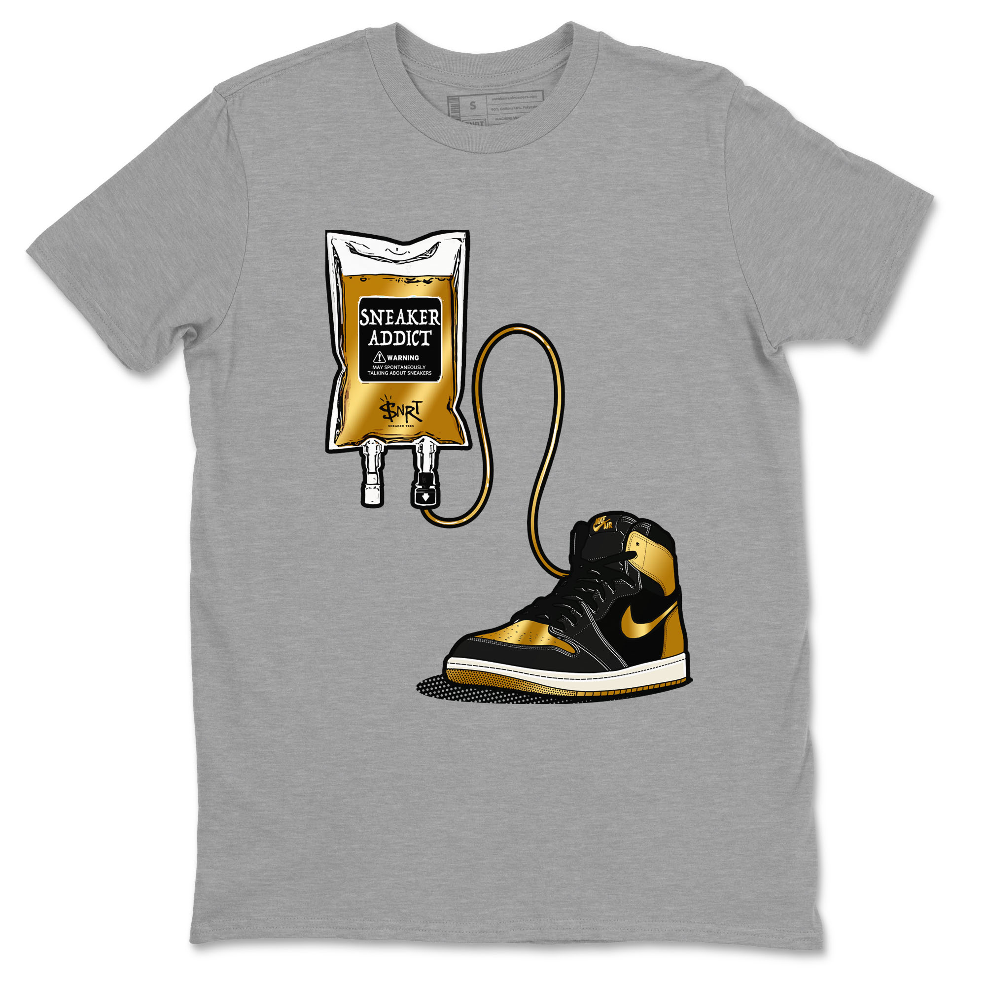 snkmatch Therapy snkmatch Tees - Air Jordan 1 Black Metallic Gold
