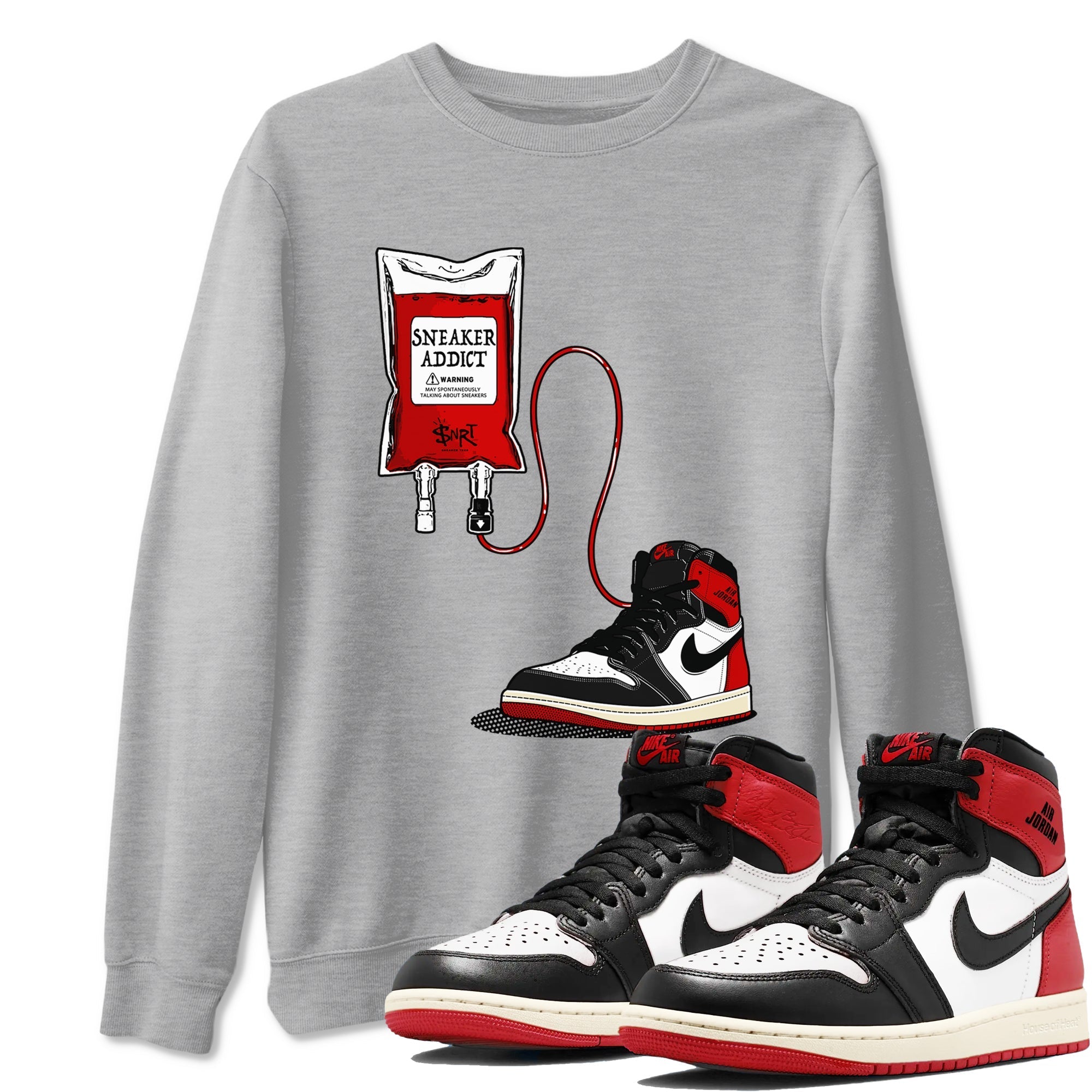 snkmatch Therapy snkmatch Tees - Air Jordan 1 Black Toe Reimagined