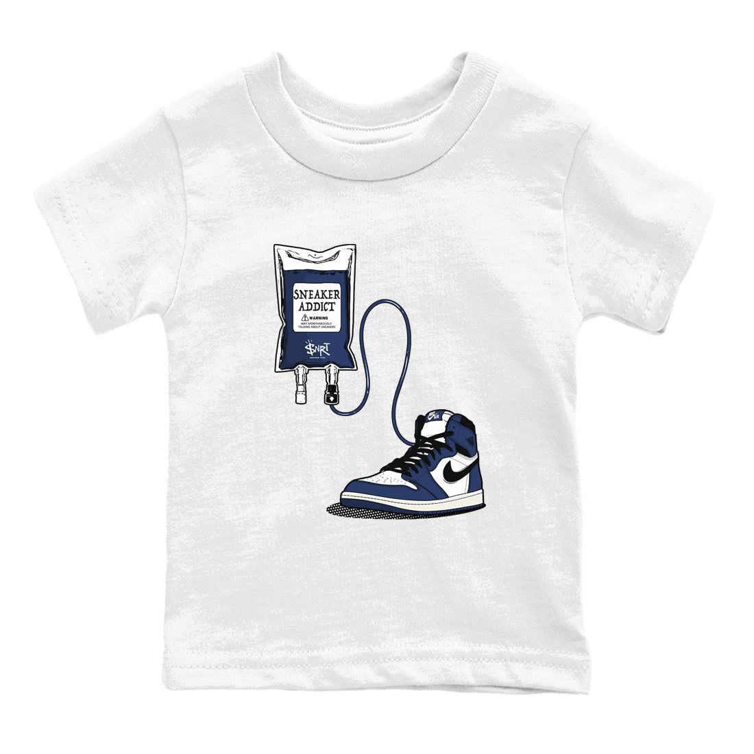 snkmatch Therapy snkmatch Tees Kids - Air Jordan 1 Midnight Navy